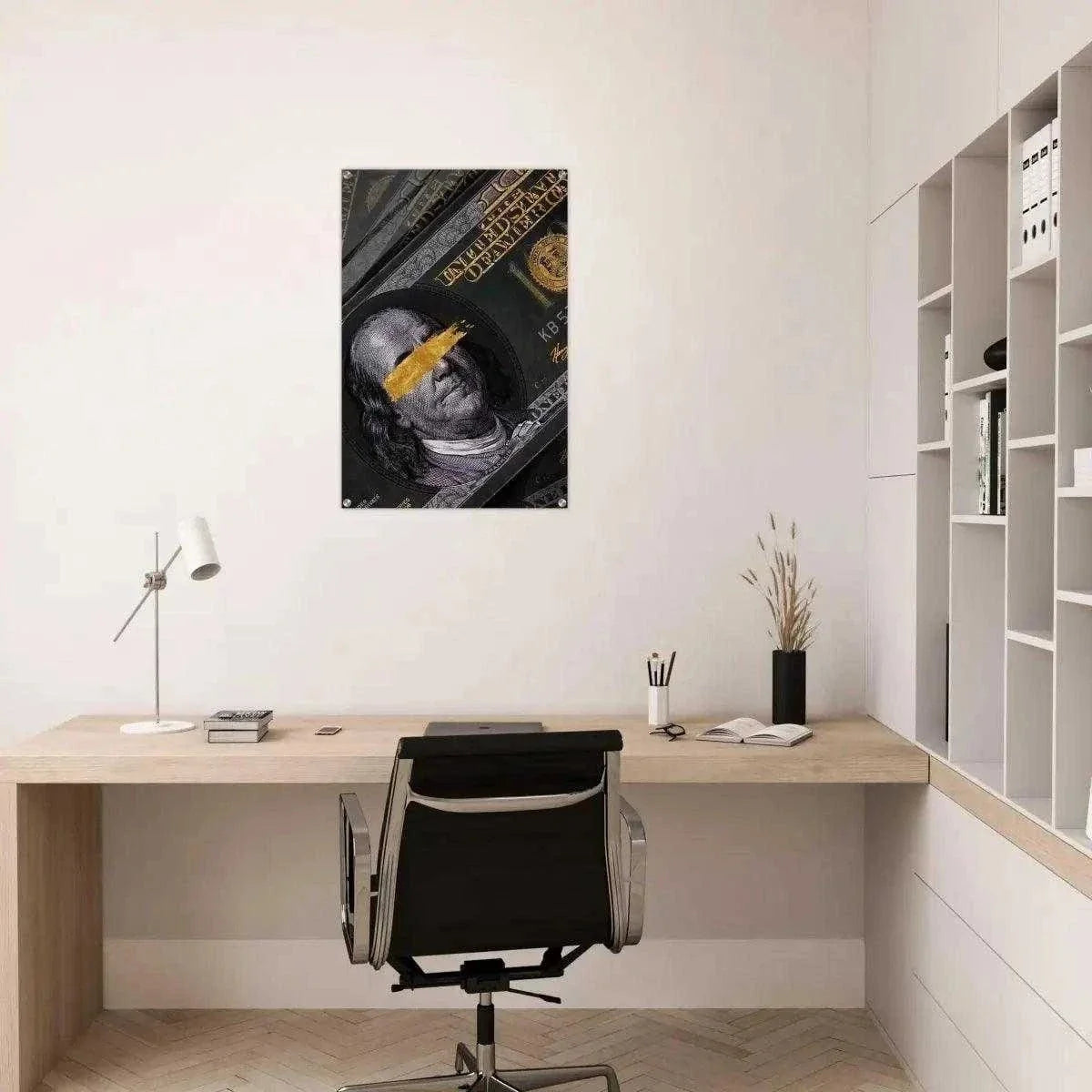 Golden Note - Leinwandbild Luxuriös by SimpleCanvas