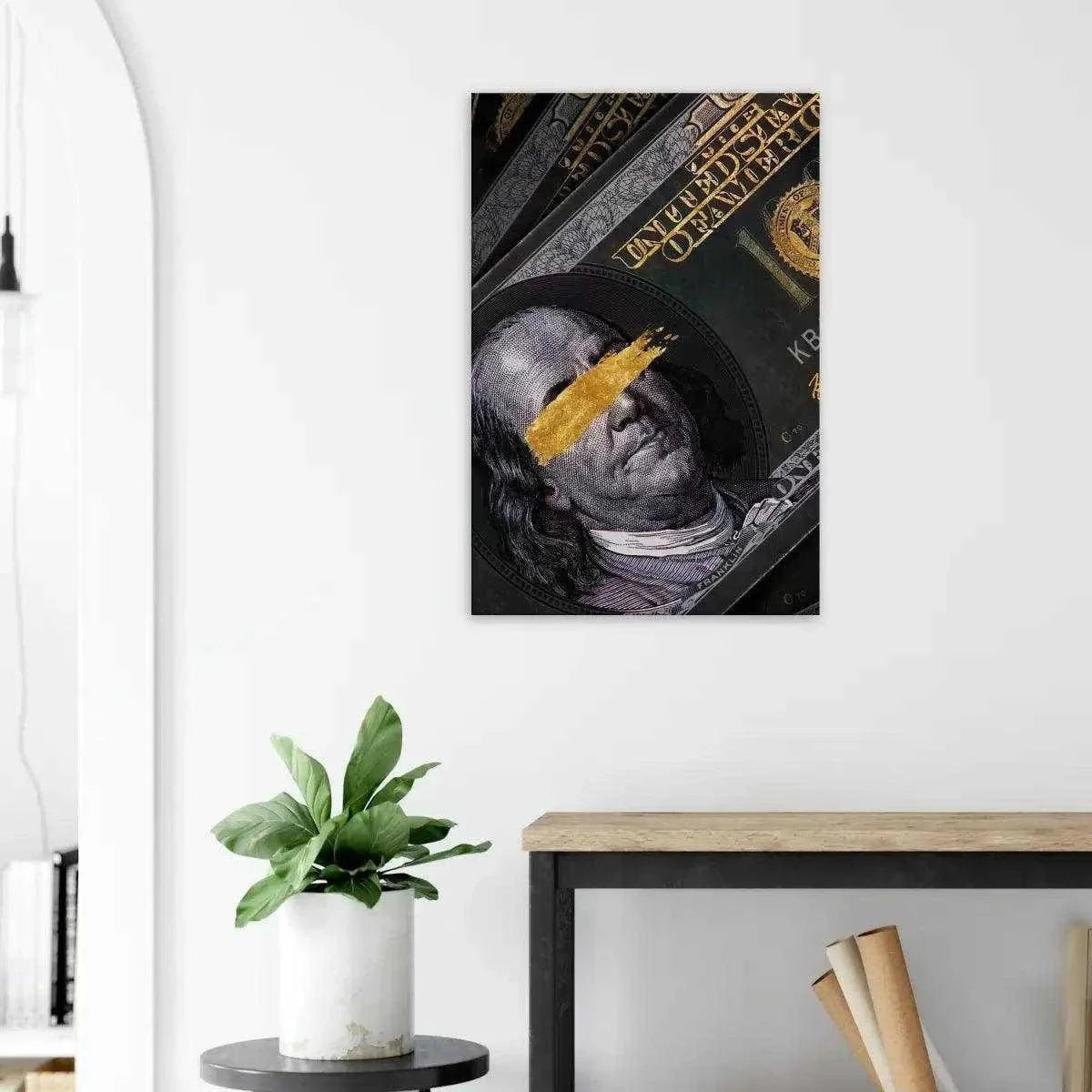 Golden Note - Leinwandbild Luxuriös by SimpleCanvas