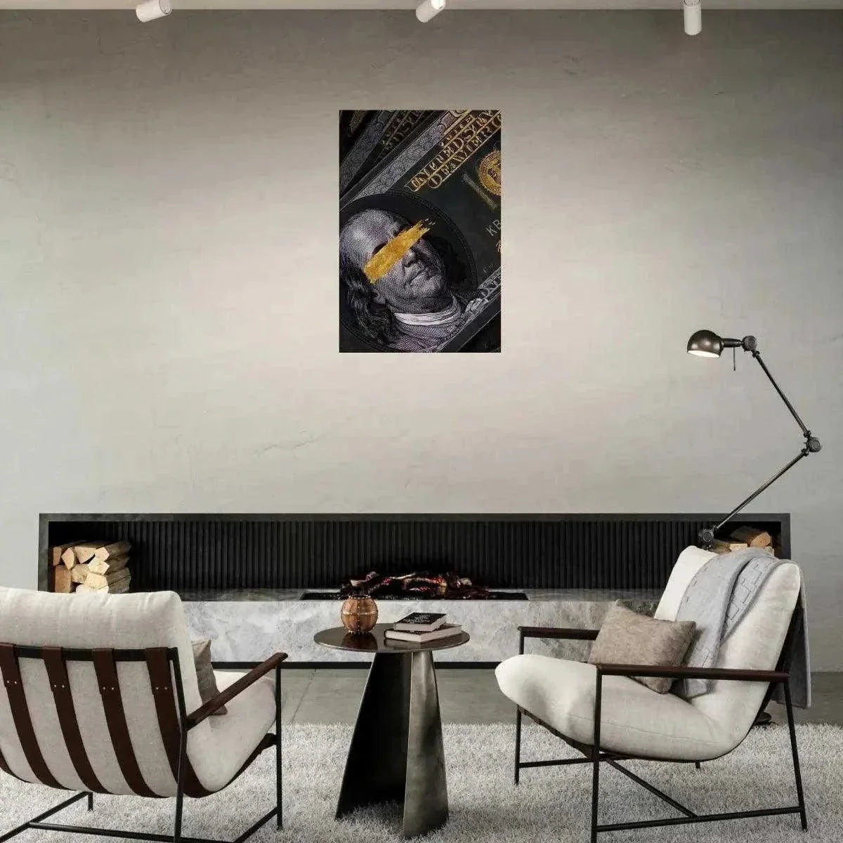 Golden Note - Leinwandbild Luxuriös by SimpleCanvas