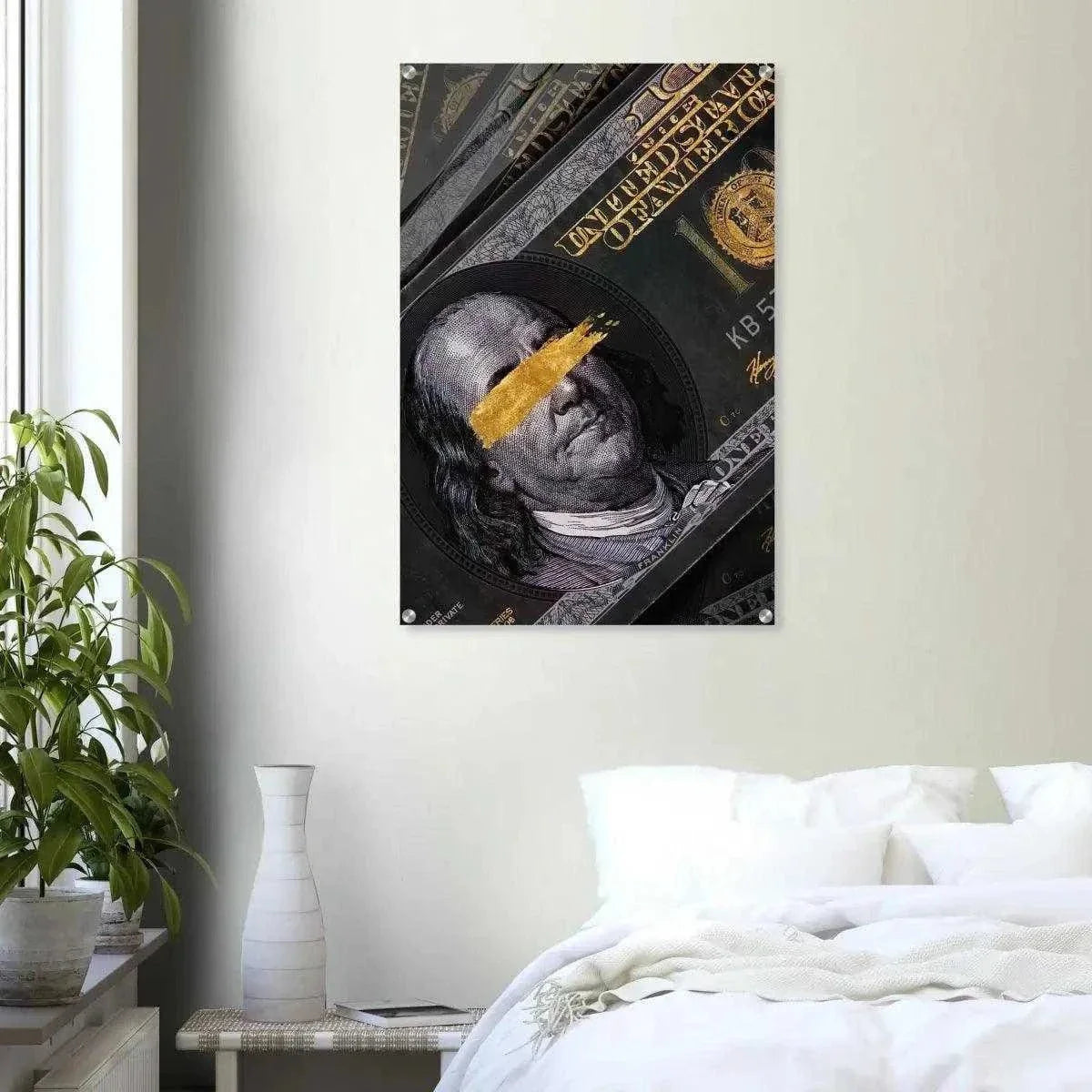 Golden Note - Leinwandbild Luxuriös by SimpleCanvas