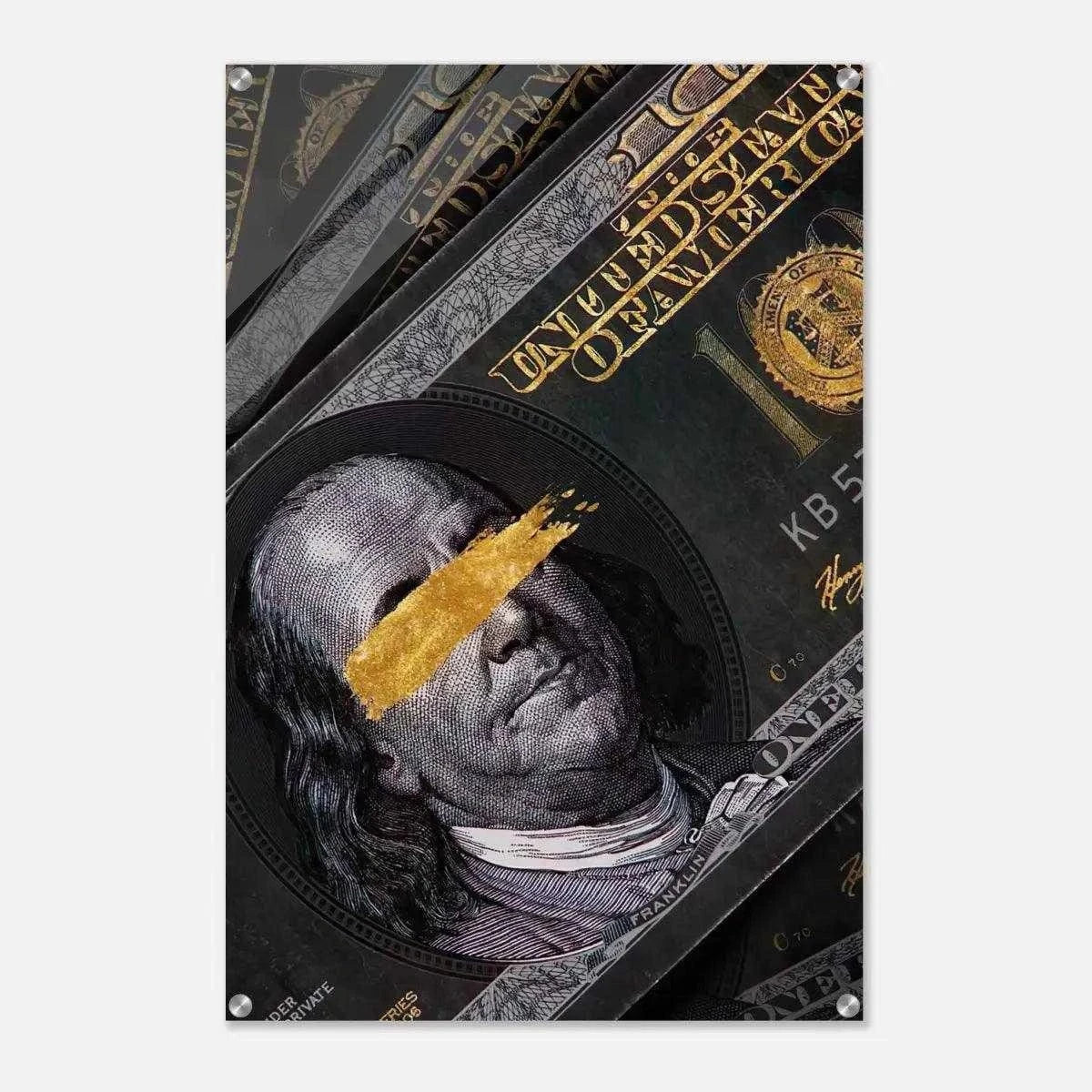 Golden Note - Leinwandbild Luxuriös by SimpleCanvas