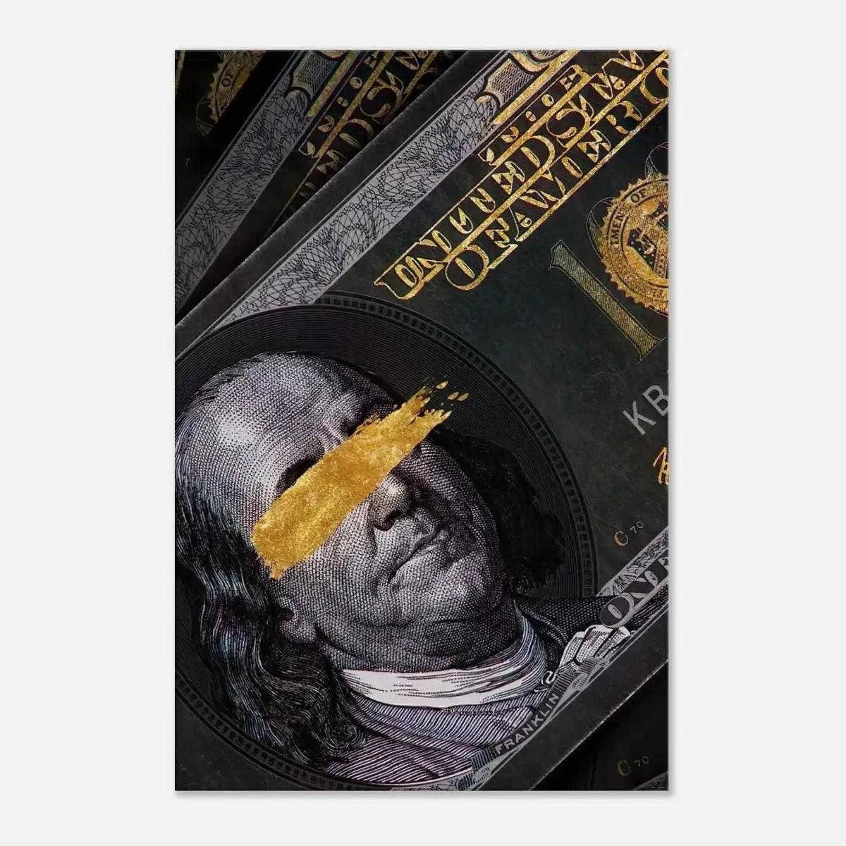 Golden Note - Leinwandbild Luxuriös by SimpleCanvas