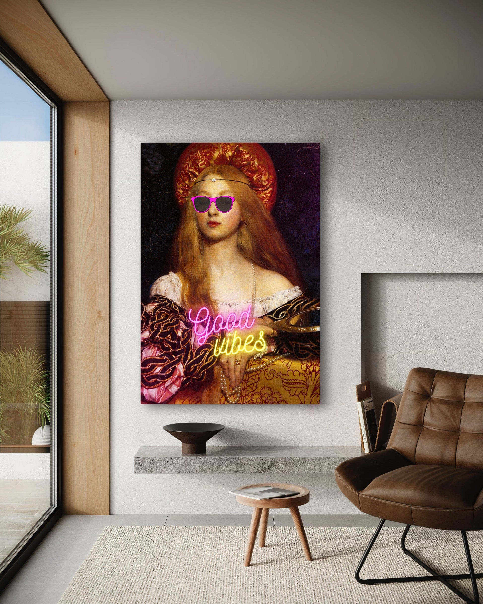 Good Vibes - Leinwandbild Quotes by SimpleCanvas