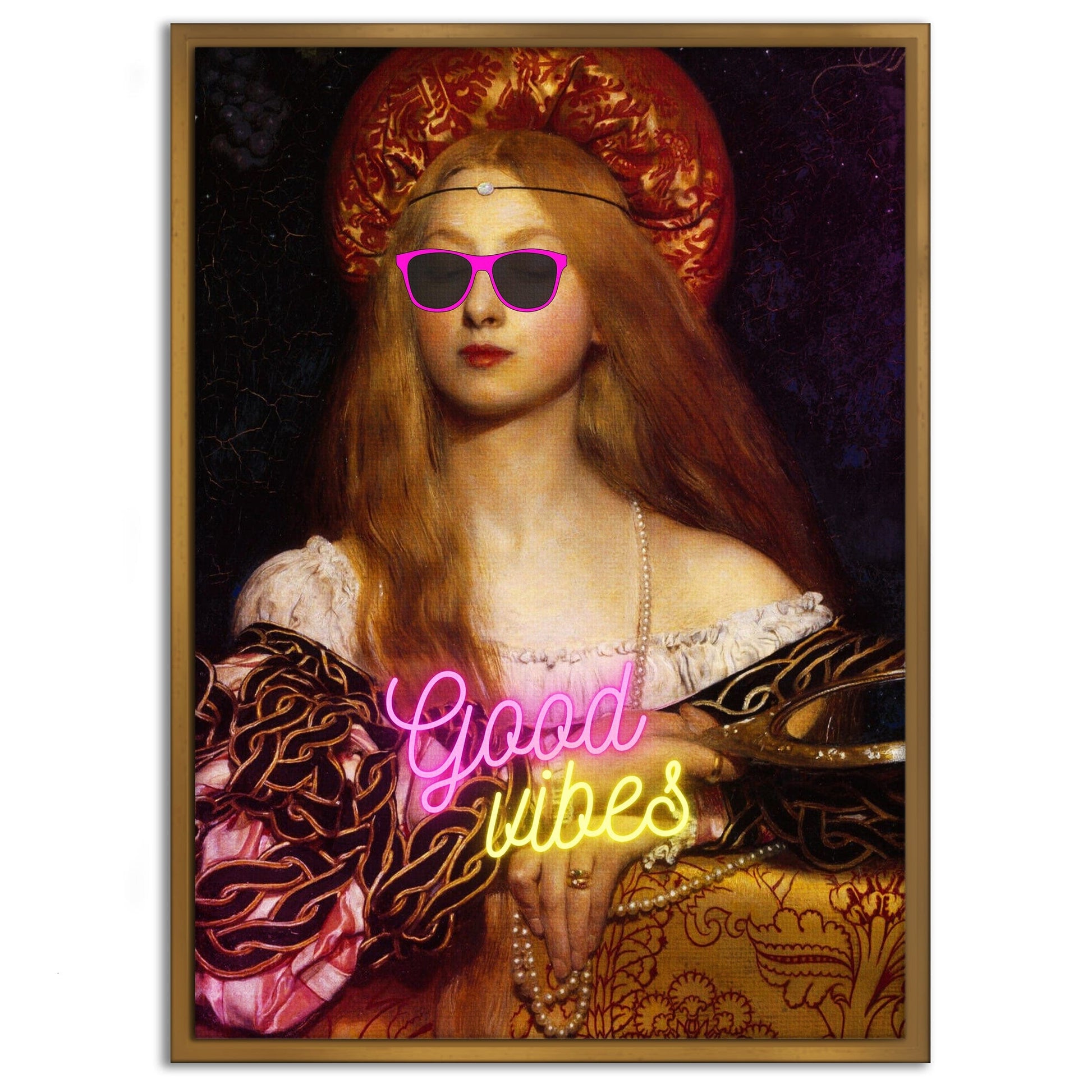 Good Vibes - Leinwandbild Quotes by SimpleCanvas