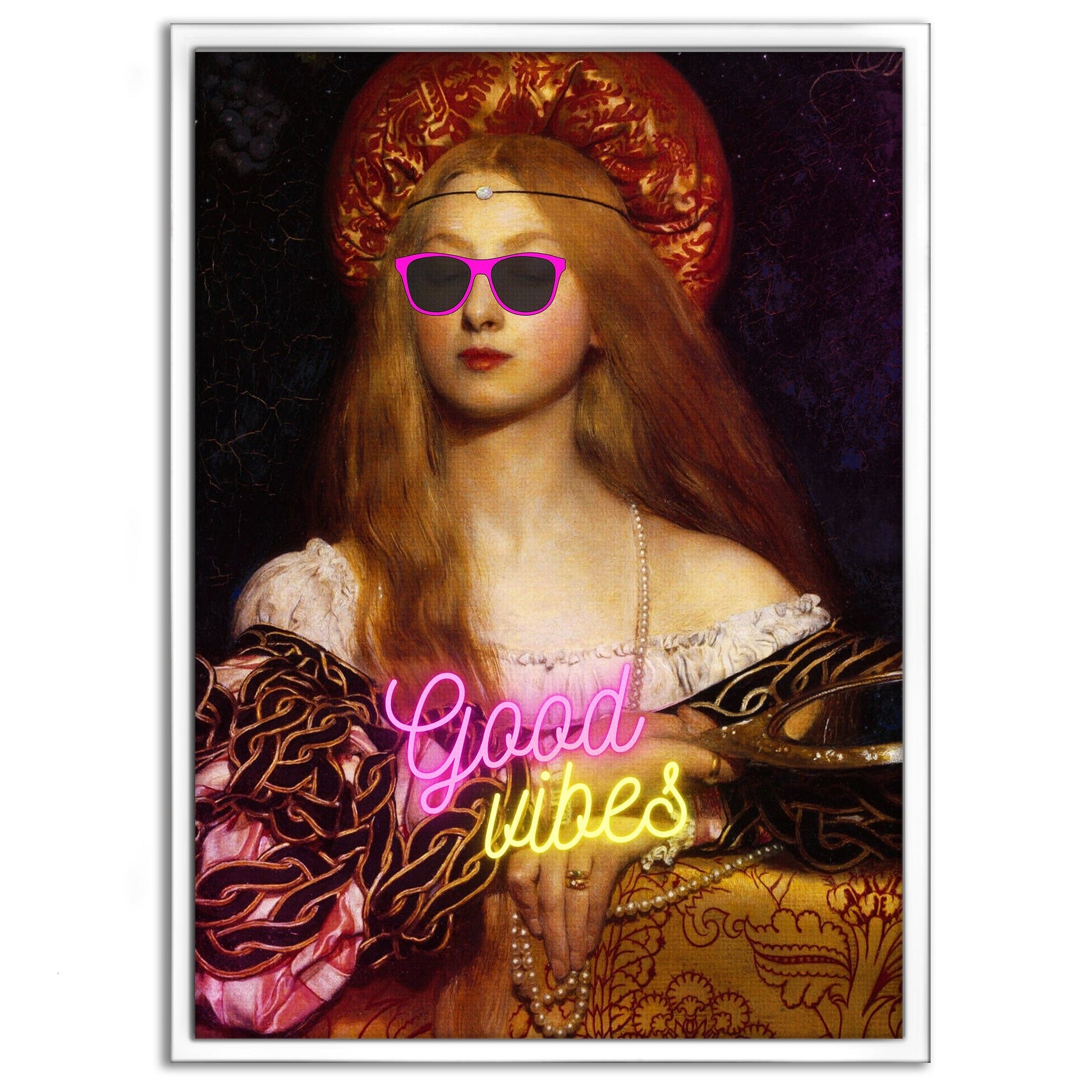 Good Vibes - Leinwandbild Quotes by SimpleCanvas