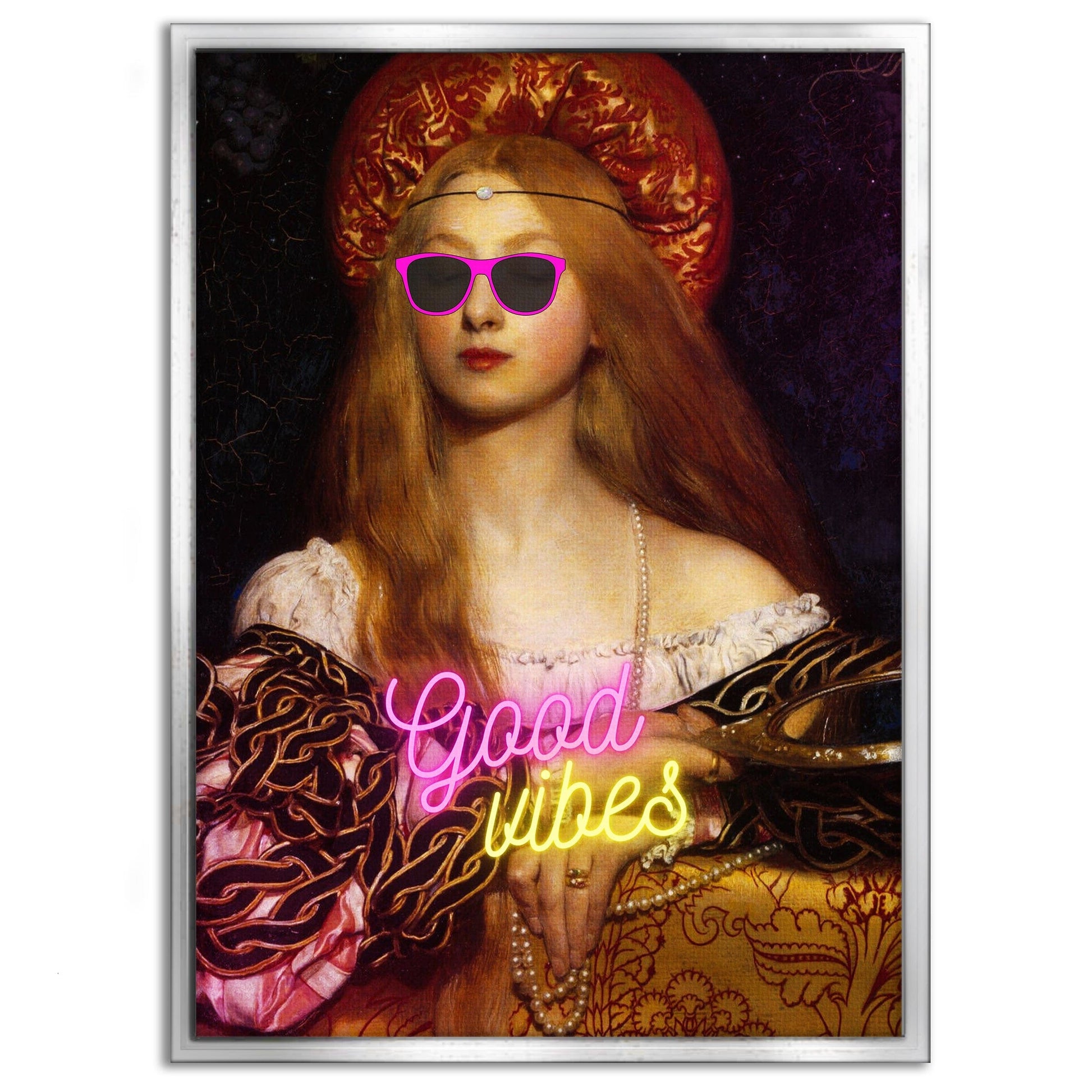 Good Vibes - Leinwandbild Quotes by SimpleCanvas