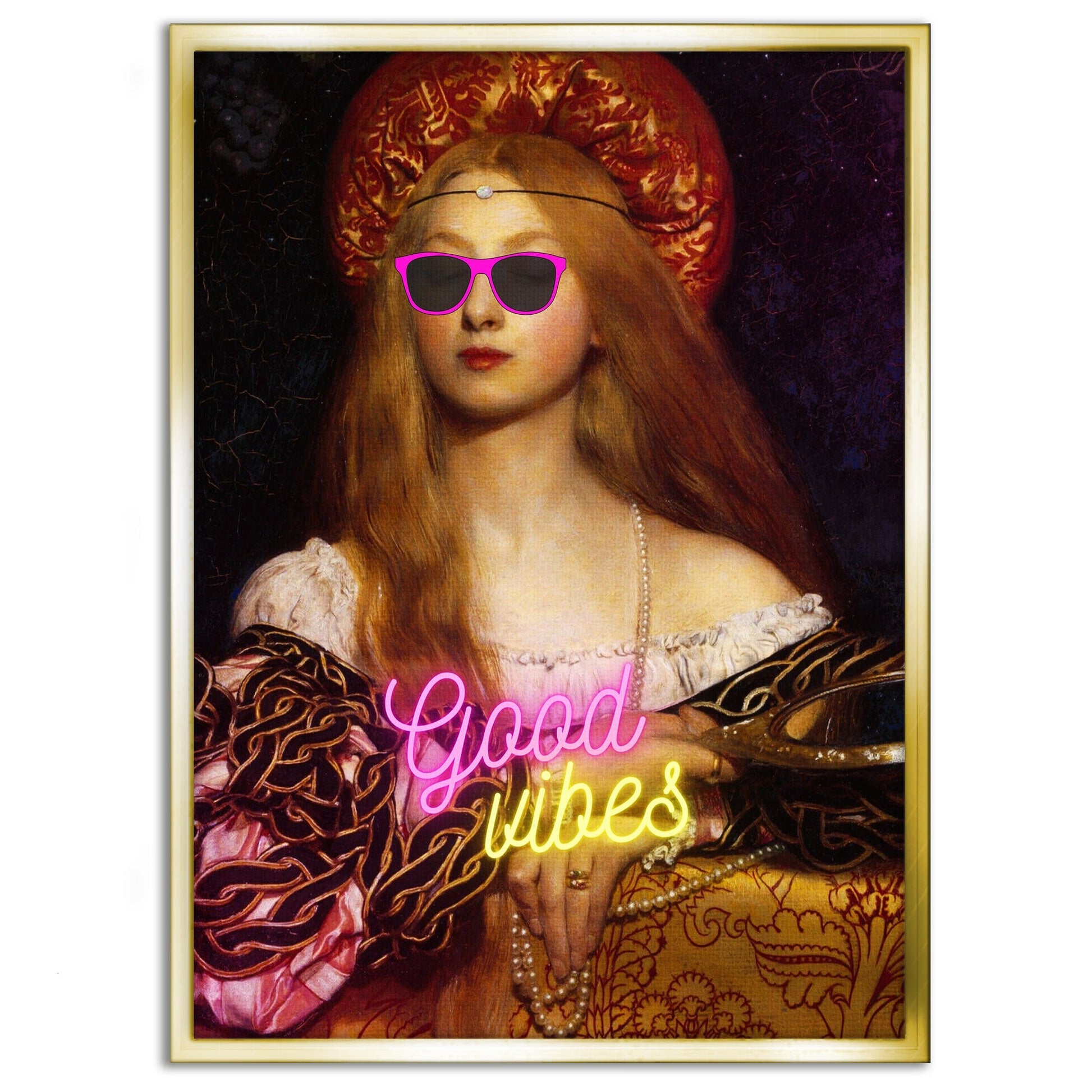 Good Vibes - Leinwandbild Quotes by SimpleCanvas