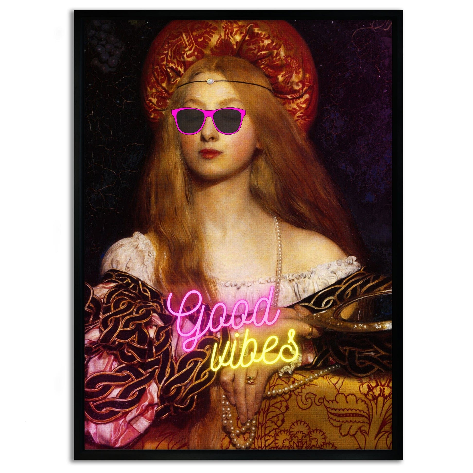 Good Vibes - Leinwandbild Quotes by SimpleCanvas