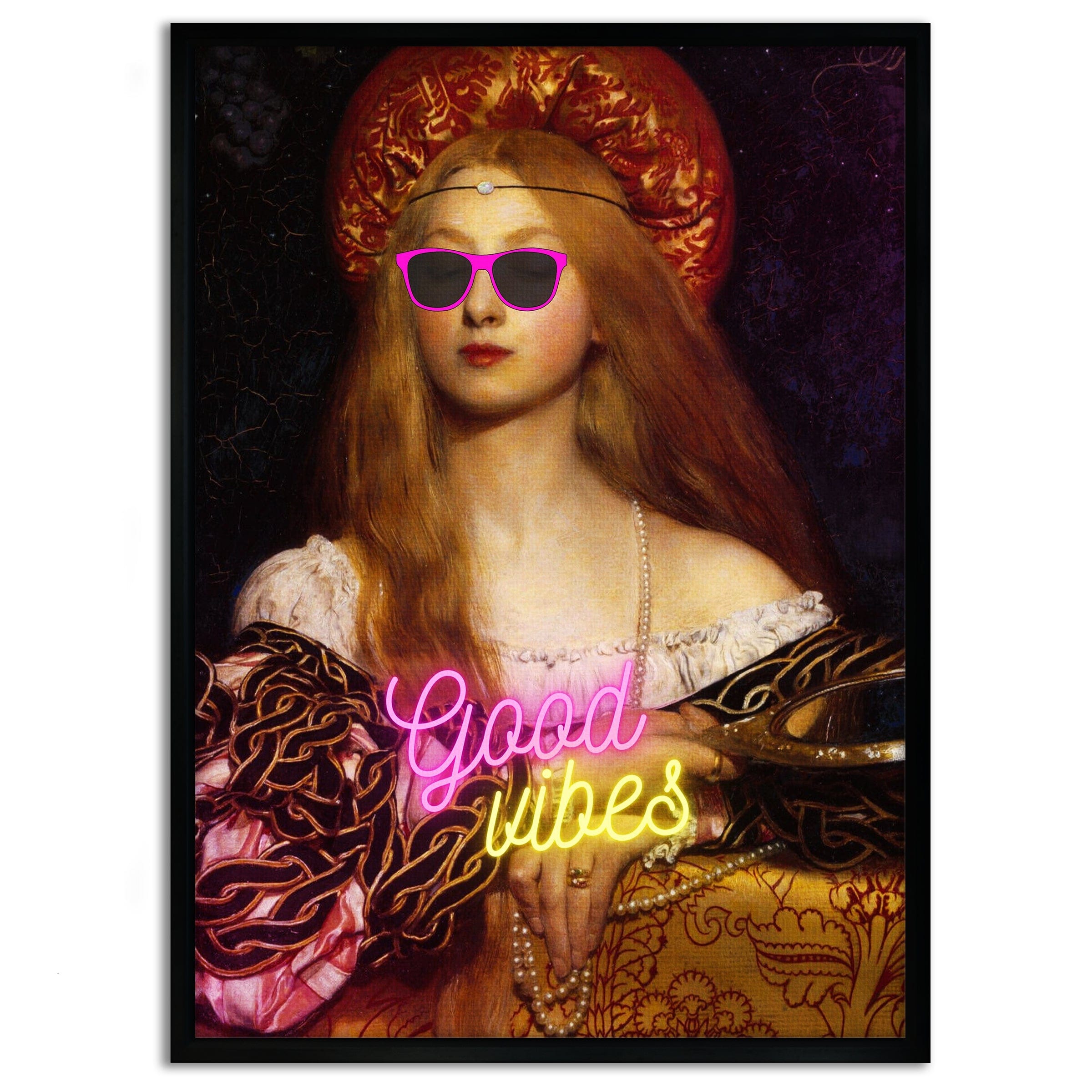 Good Vibes - Leinwandbild Quotes by SimpleCanvas