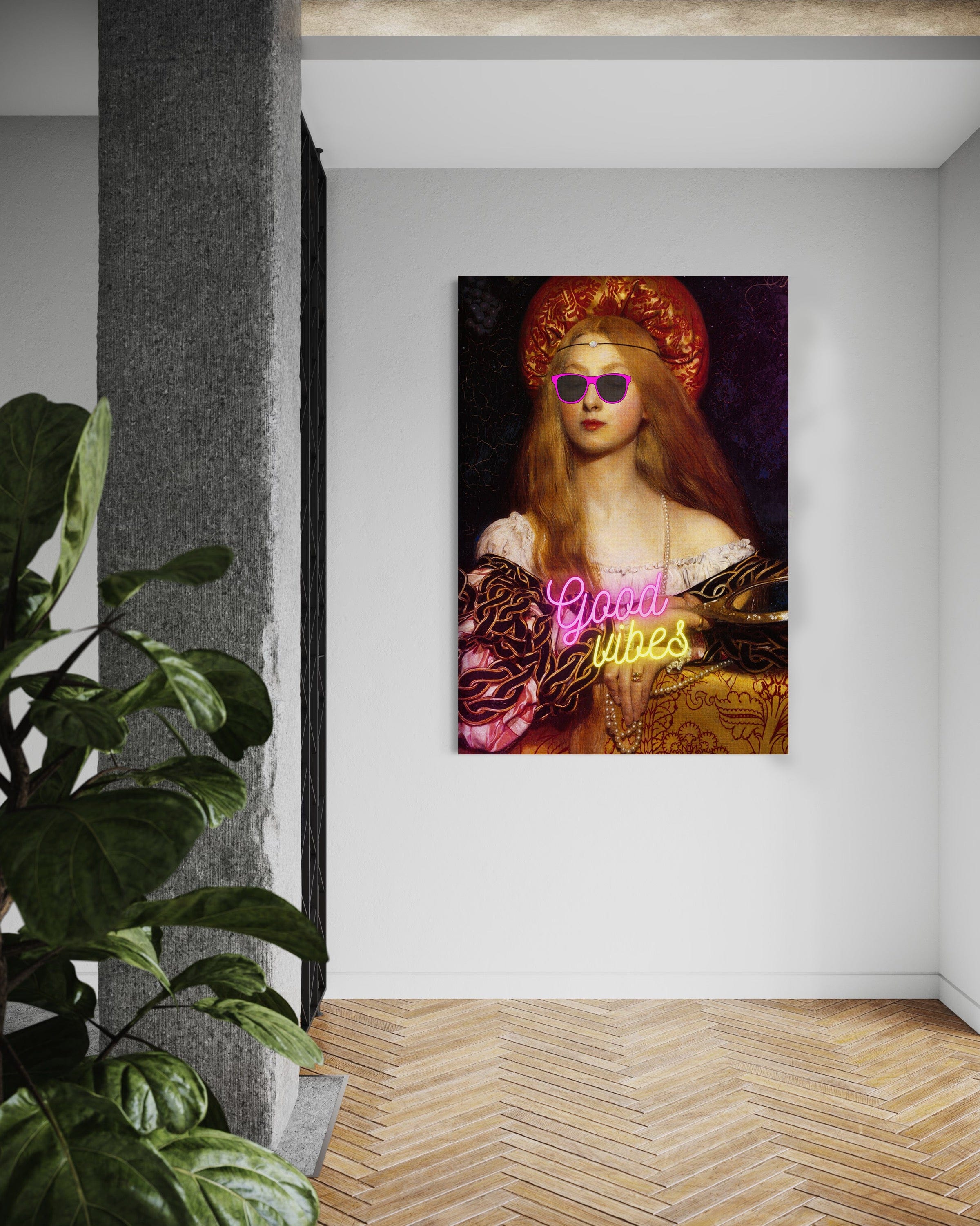 Good Vibes - Leinwandbild Quotes by SimpleCanvas