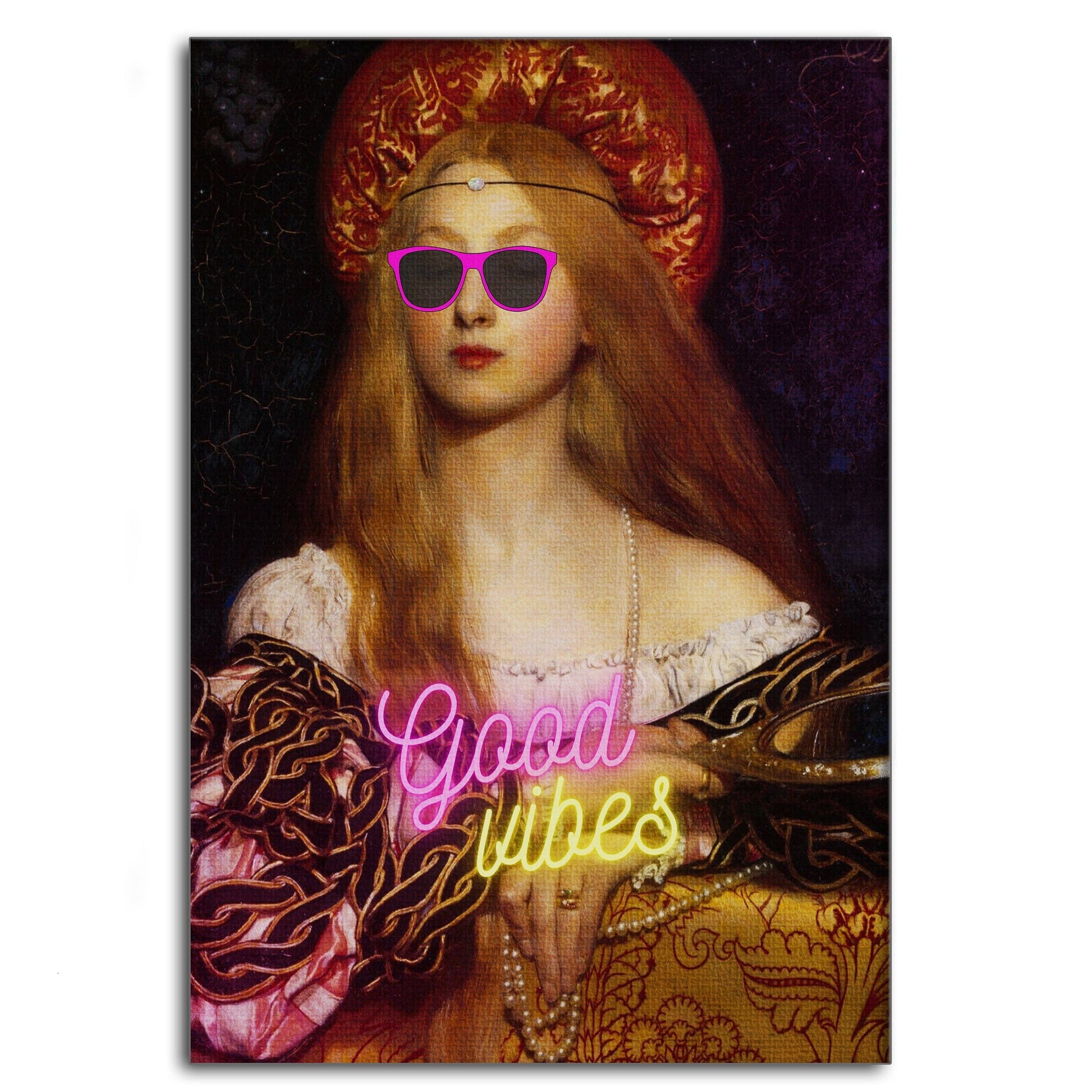 Good Vibes - Leinwandbild Quotes by SimpleCanvas