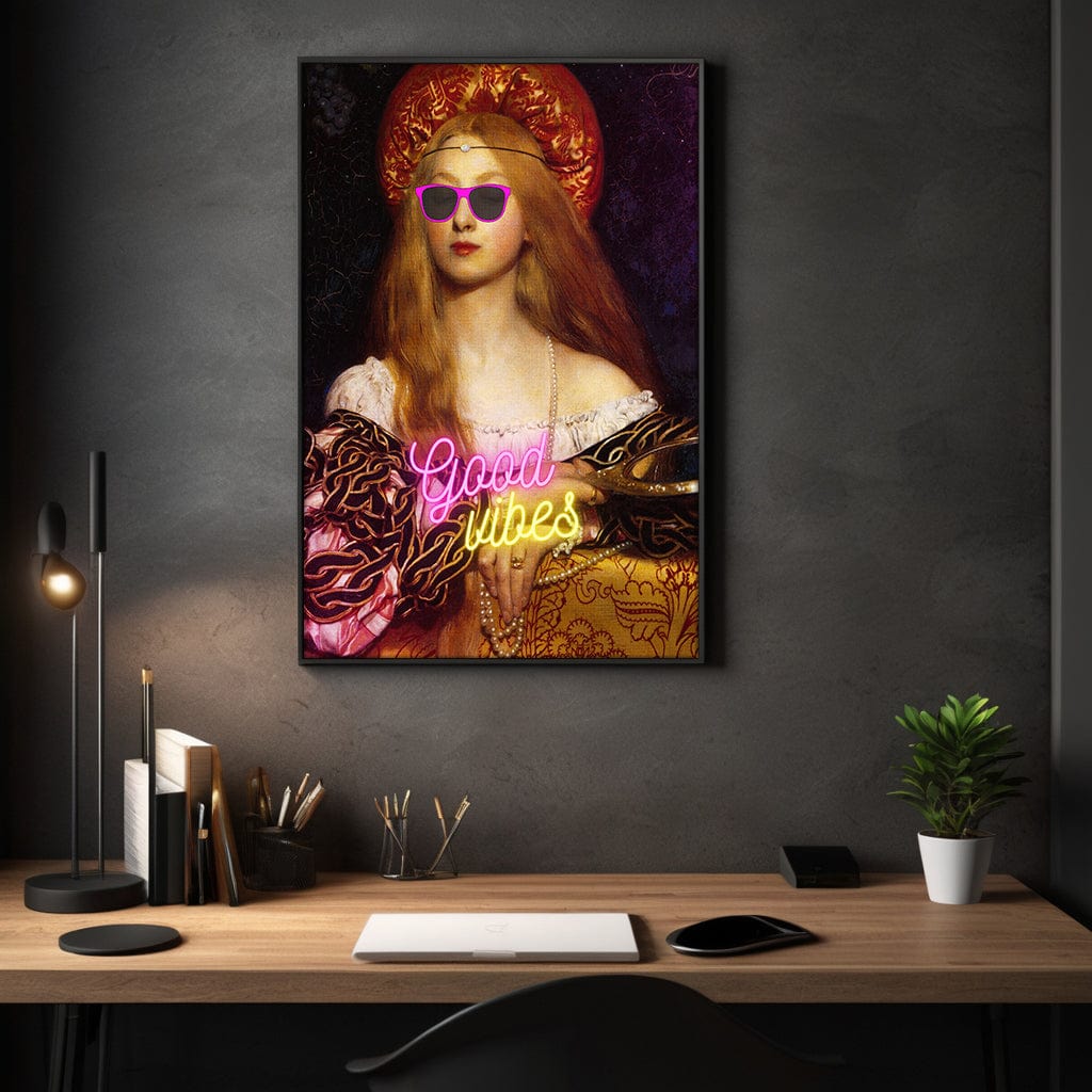 Good Vibes - Leinwandbild Quotes by SimpleCanvas