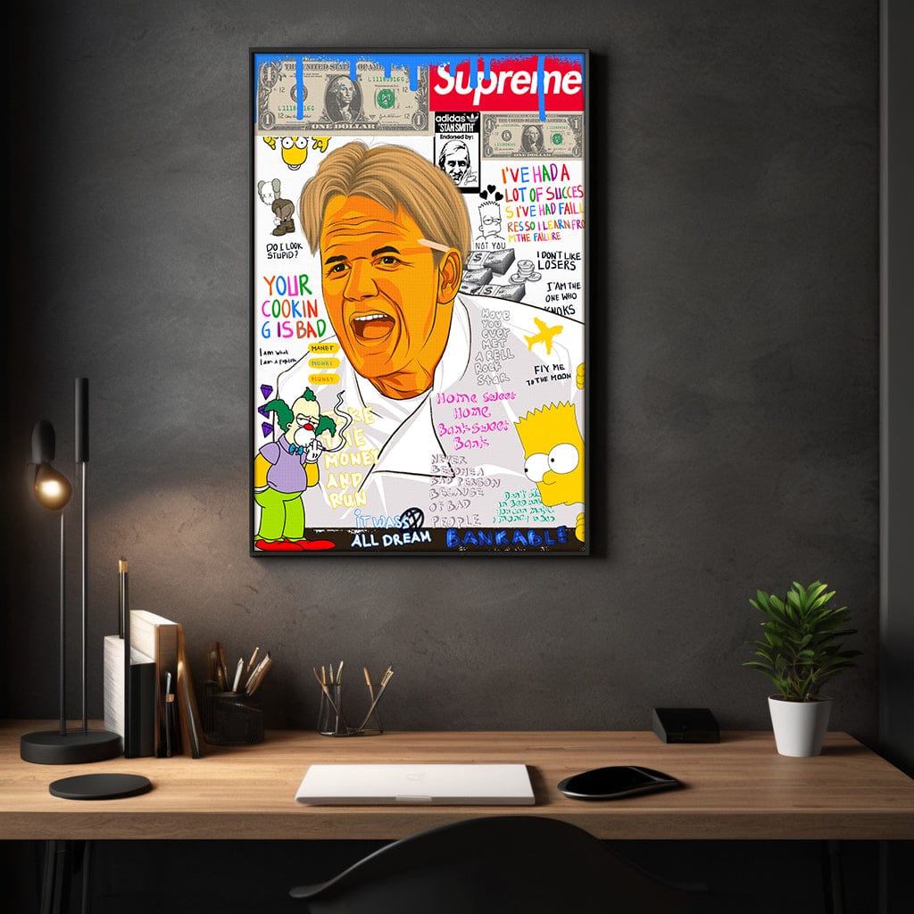 Gordon Ramsay - Leinwandbild Pop Art
