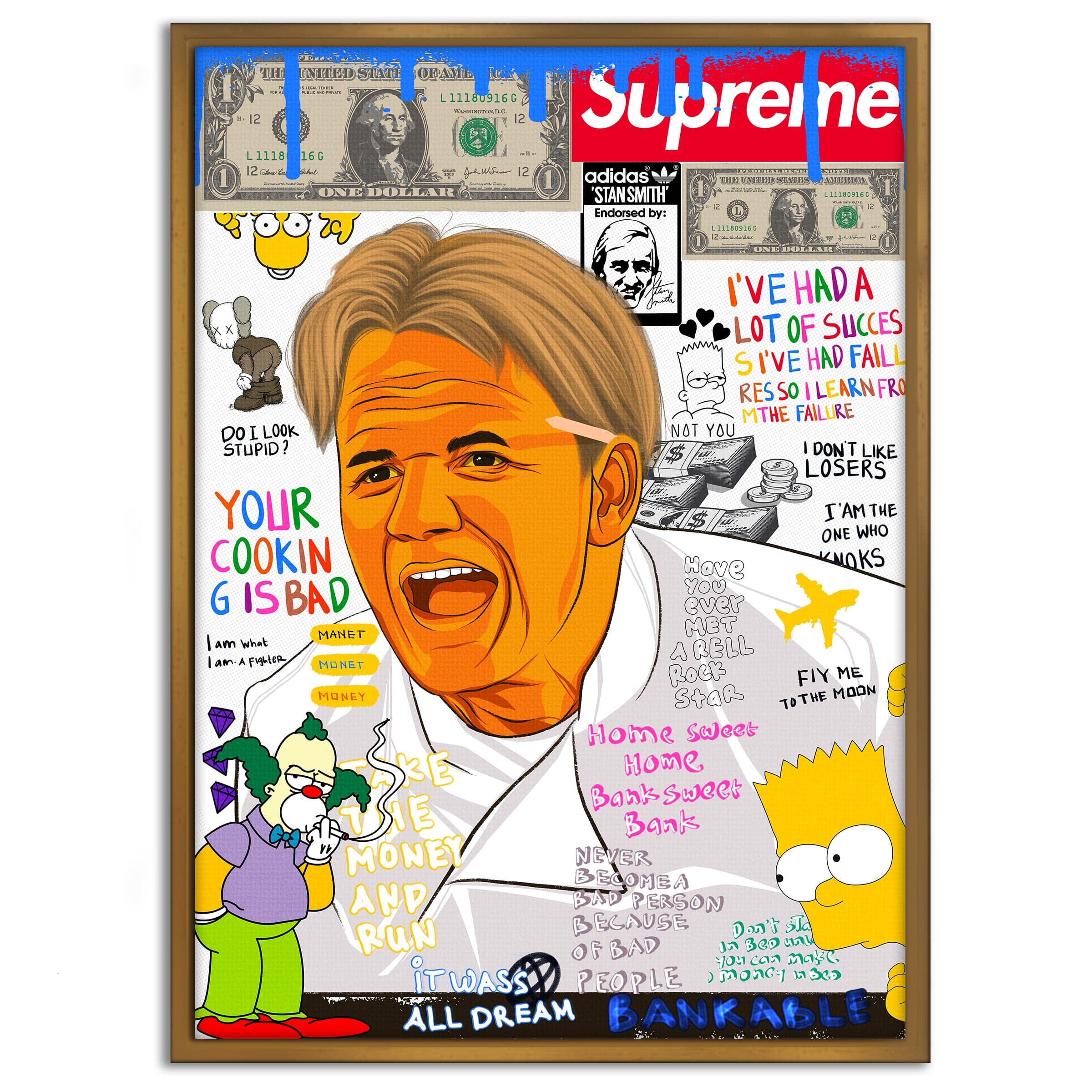 Gordon Ramsay - Leinwandbild Pop Art