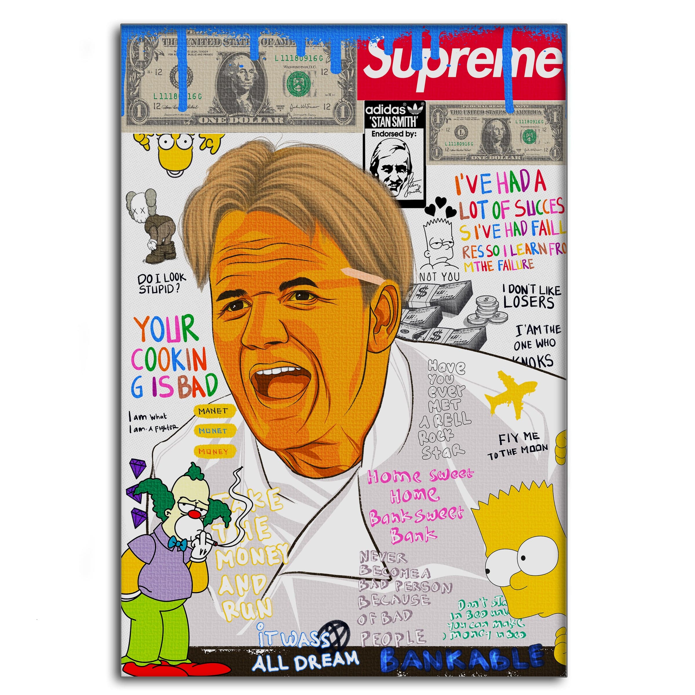 Gordon Ramsay - Leinwandbild Pop Art