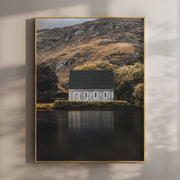 Gougane Barra Chapel Print – Irish Lake & Mountain Wall Art