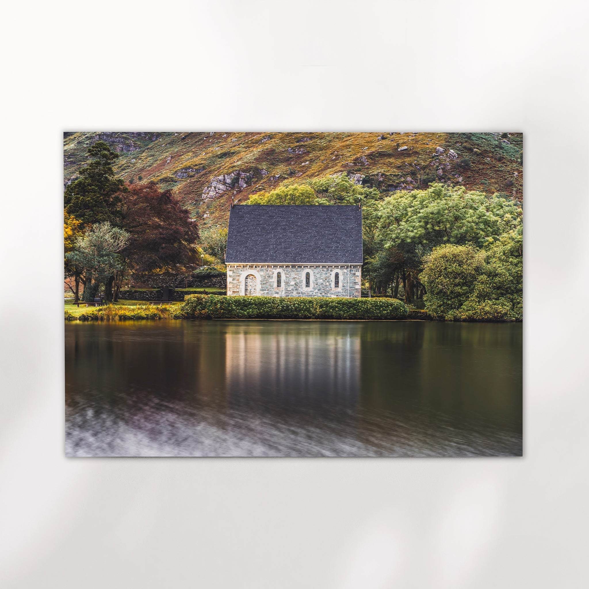Gougane Barra, Ireland – Tranquil Chapel Lake Wall Art Print