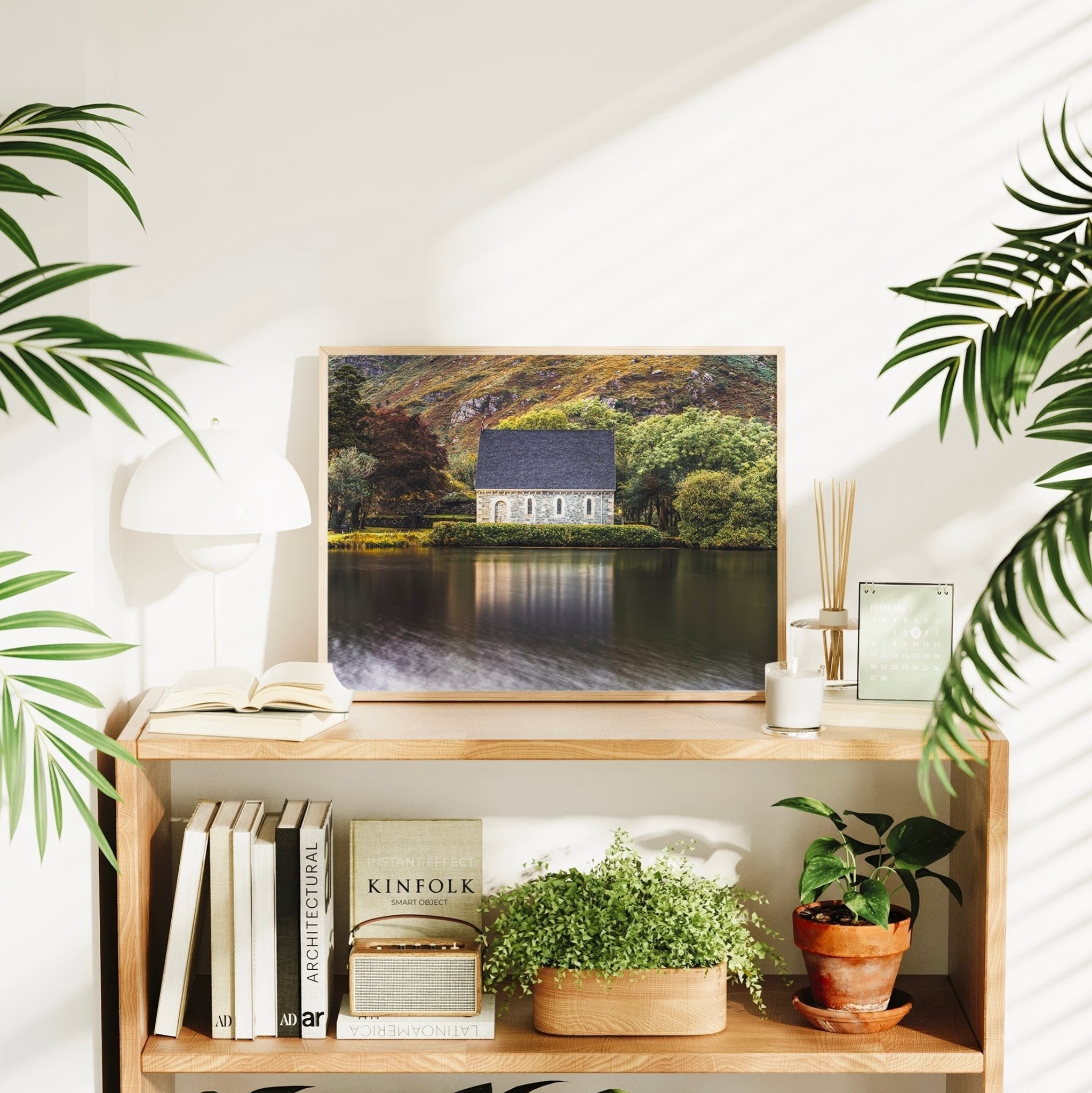 Gougane Barra, Ireland – Tranquil Chapel Lake Wall Art Print