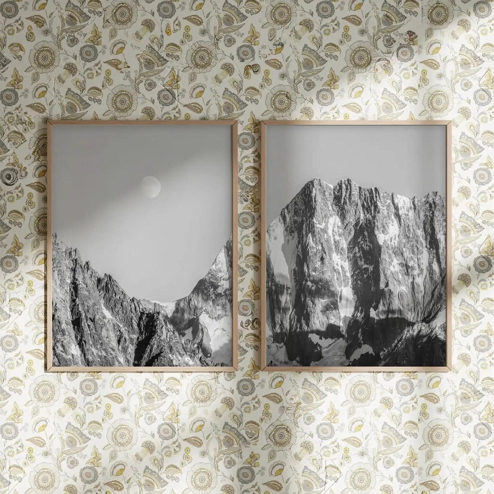 Grandes Jorasses Black and White Photography Print | Fine Art Mountain Wall Decor by Chamonix Prints