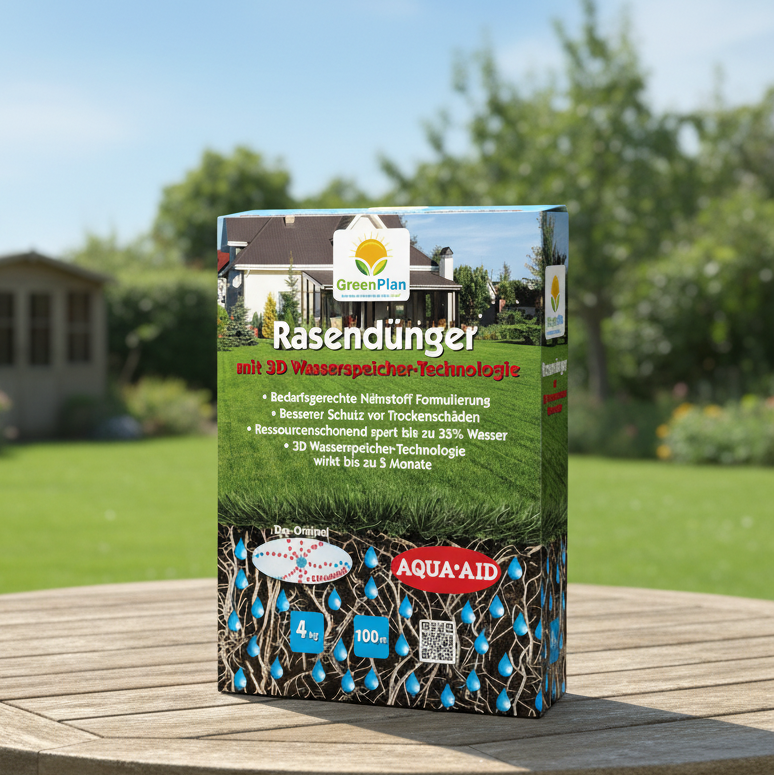 GreenPlan GP 3 D GreenPlan Rasendünger + 3D Wasserspeicher 100 m²