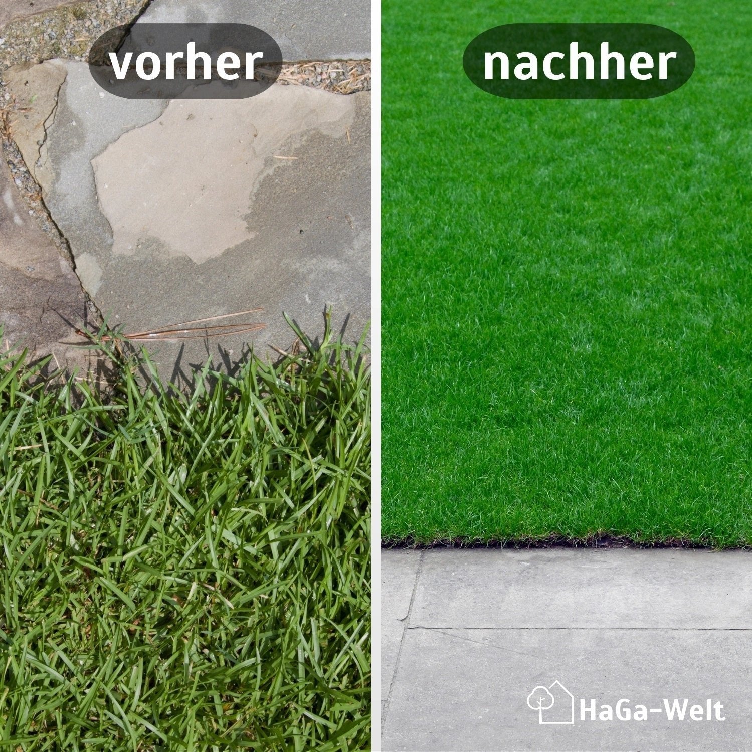 Rasenkante, 1000 mm x 80 mm x 45 mm 2 Stück – stabile Beeteinfassung für gerade Linien