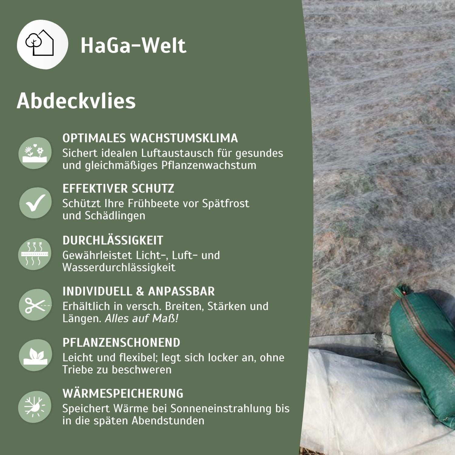 Erntevlies 19 g/m² – effektiver Schutz für Frühbeete