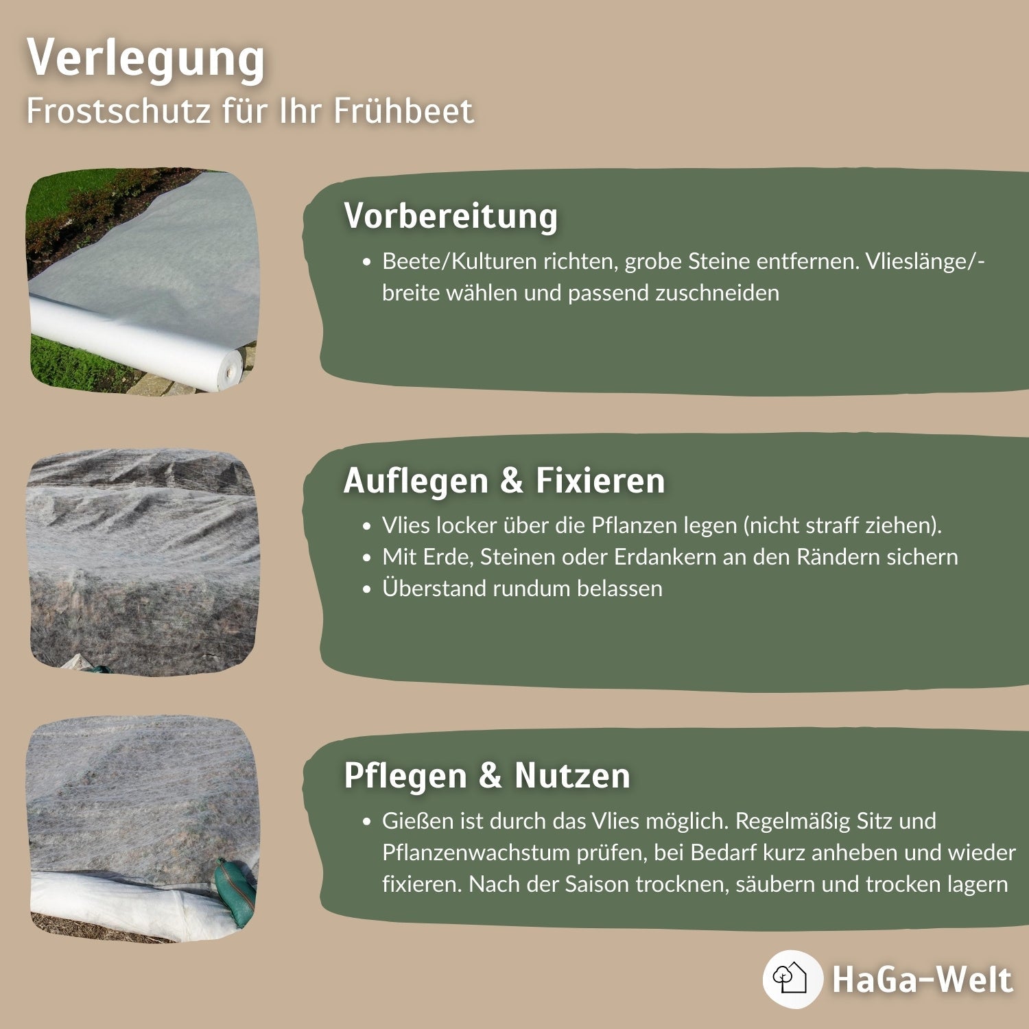 Erntevlies 23g/m² – Frostschutz für Frühbeete