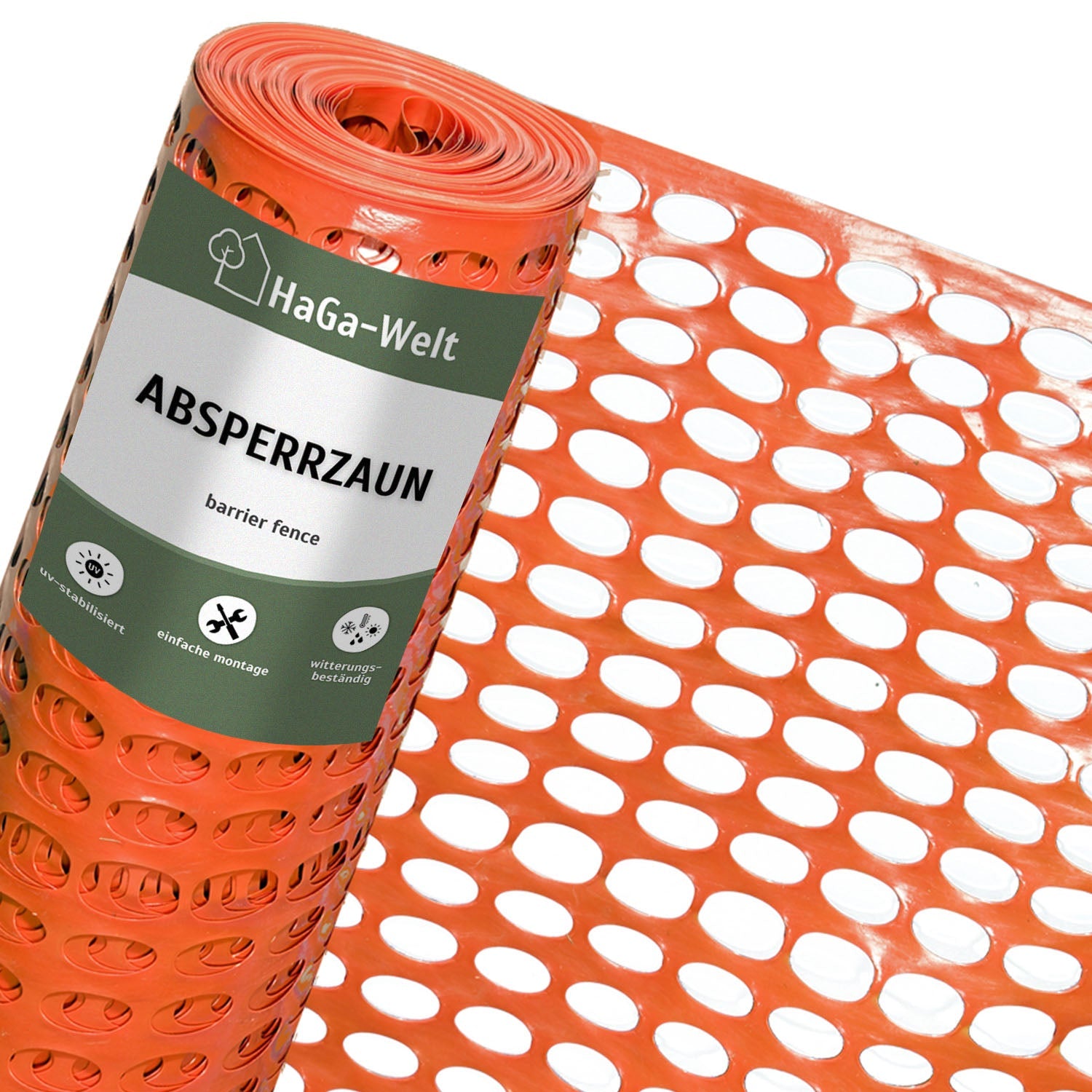 Absperrzaun 1,2m Höhe 50mm x 35mm Masche Bauzaun Warnzaun