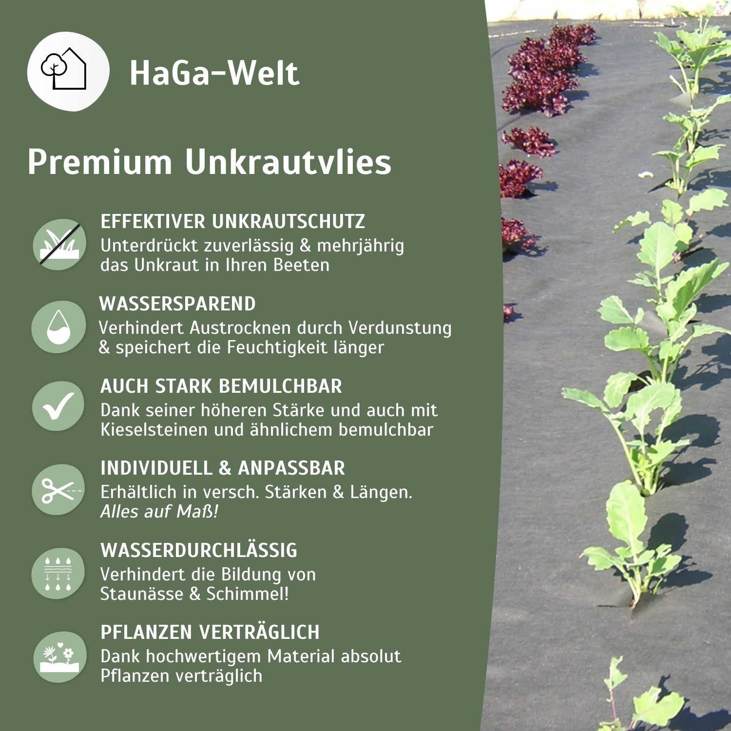 Premium-Unkrautvlies 200g/m² – verabschieden Sie sich von Unkraut im Garten