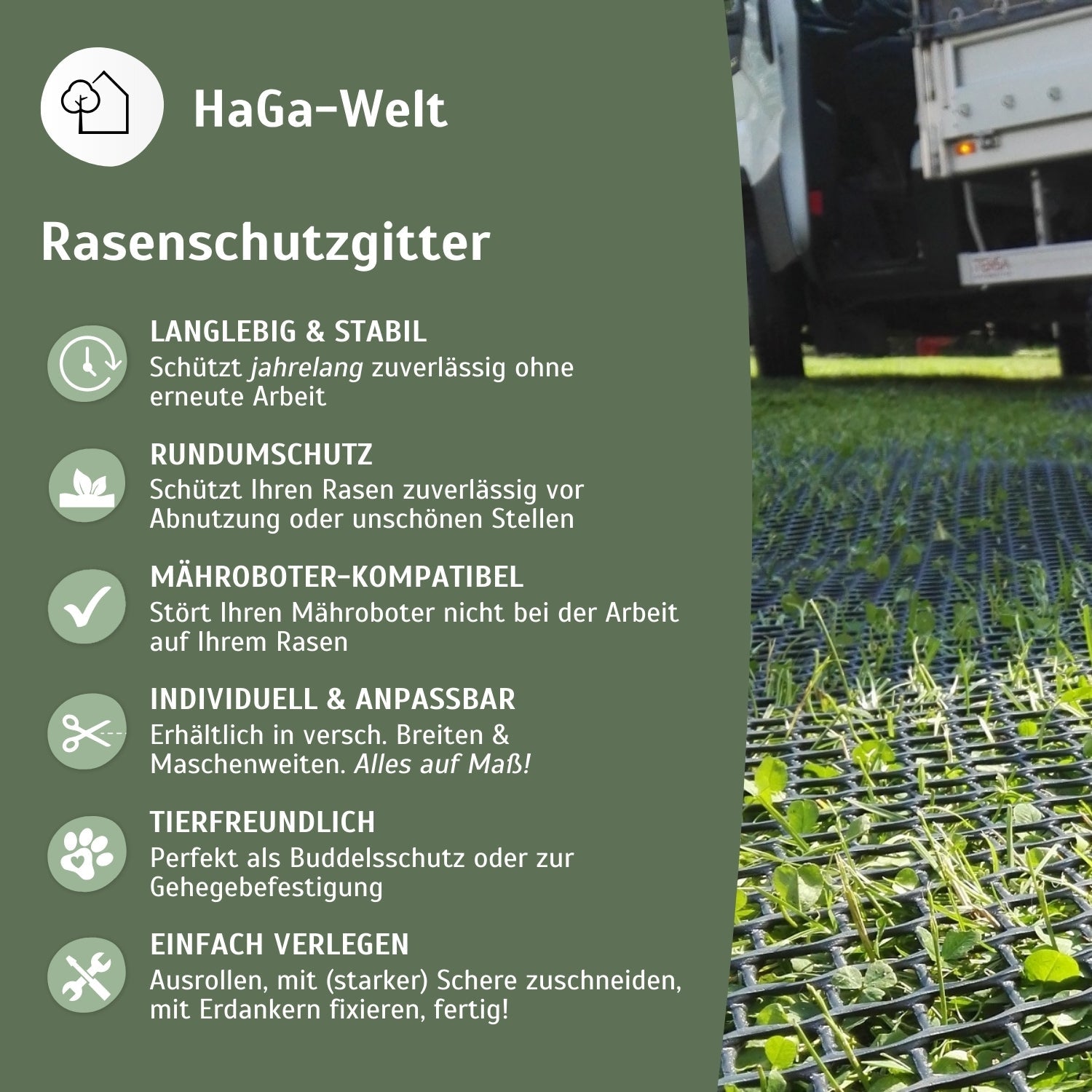 Premium Rasenschutzgitter – starker Schutz für Ihren Rasen
