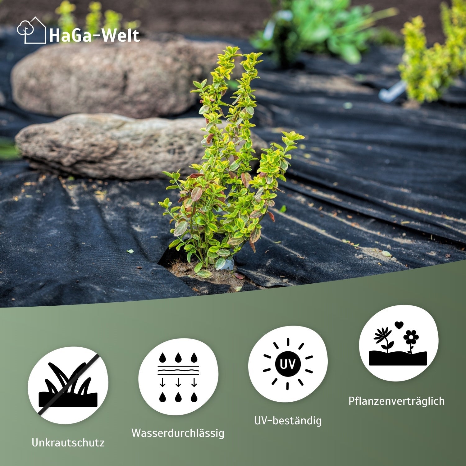 Unkrautvlies-Starter-Set: Startklar für den Unkrautschutz in verschiedenen Größen und Stärken