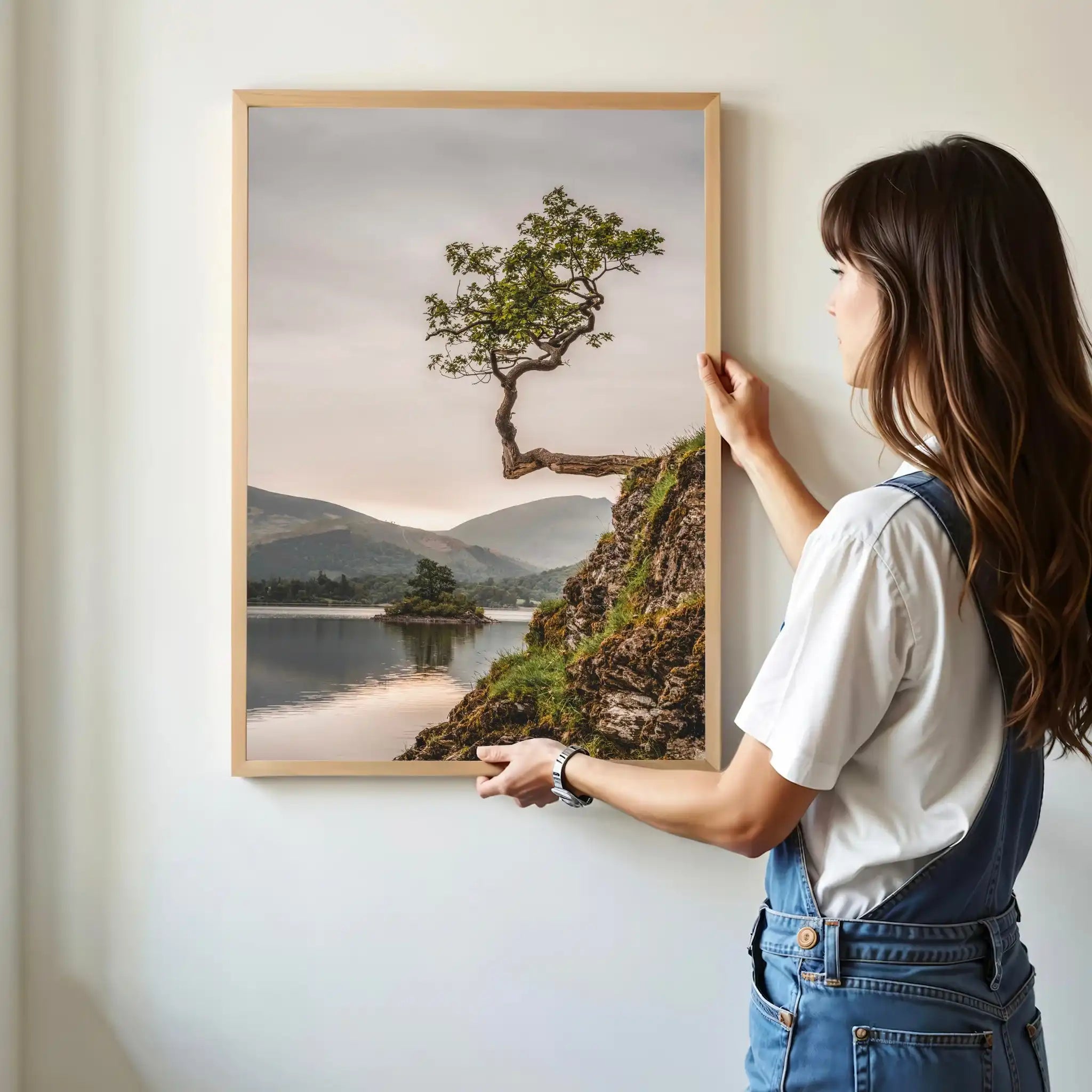 Lone Tree at Derwentwater – Lake District Wall Art Print by Chamonix Prints