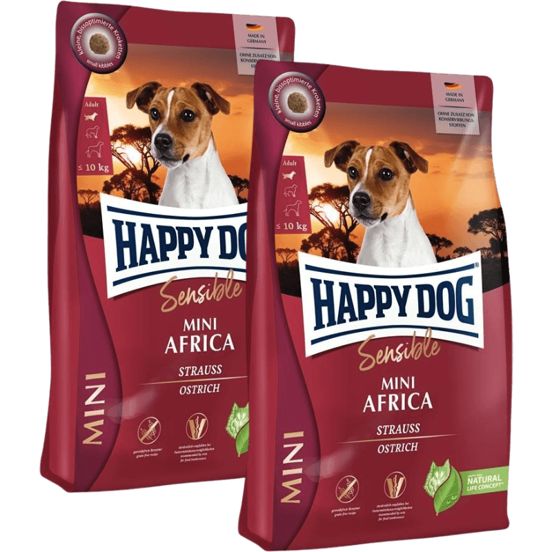 Aktionspaket Happy Dog Sensible Mini Africa 2 x 4 kg