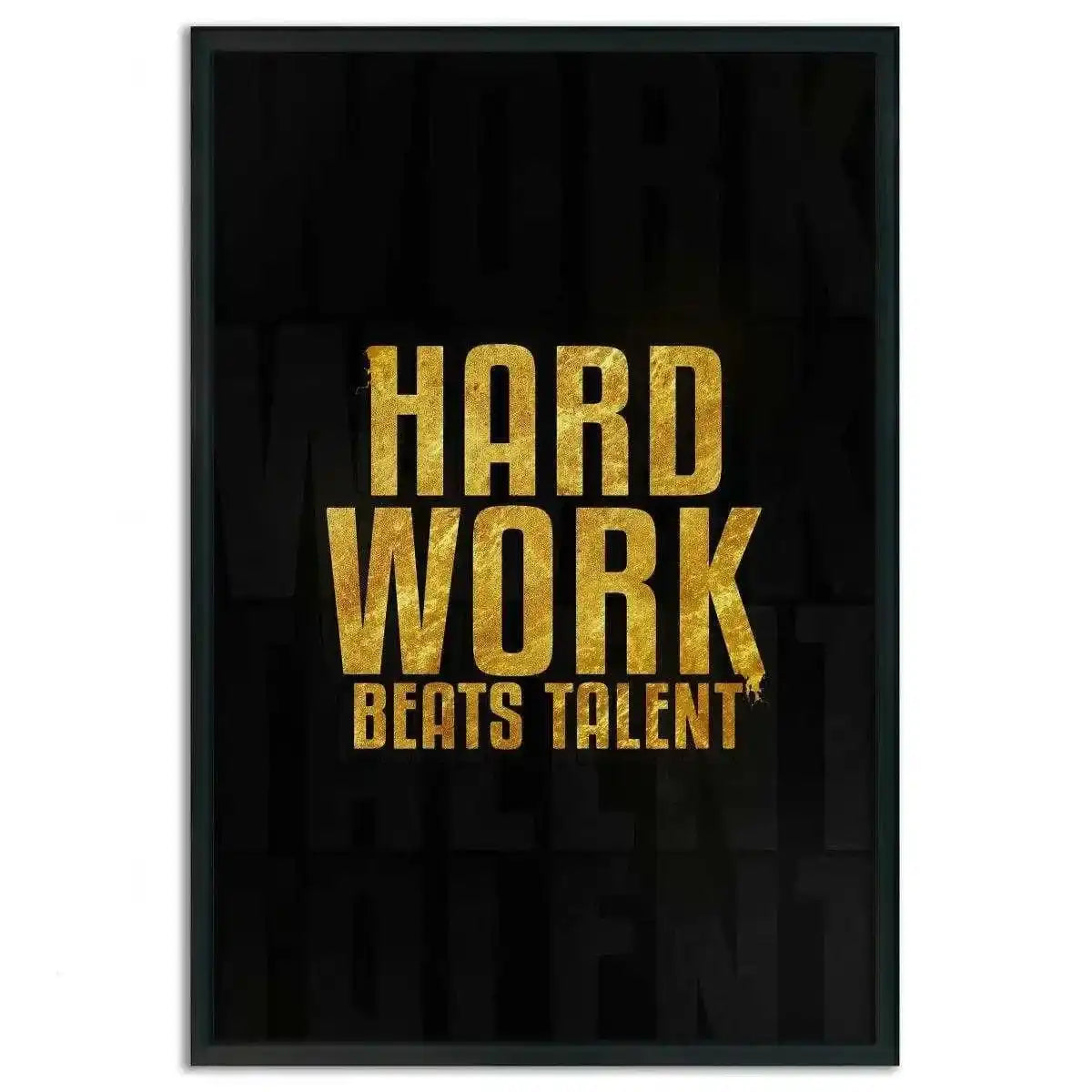 Hard Work Beats Talent - Leinwandbild Motivation by SimpleCanvas