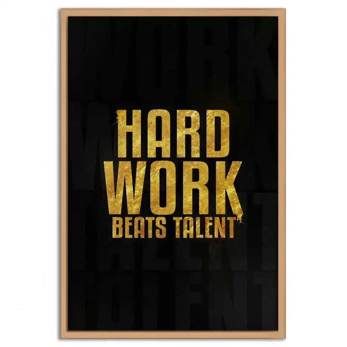 Hard Work Beats Talent - Leinwandbild Motivation by SimpleCanvas