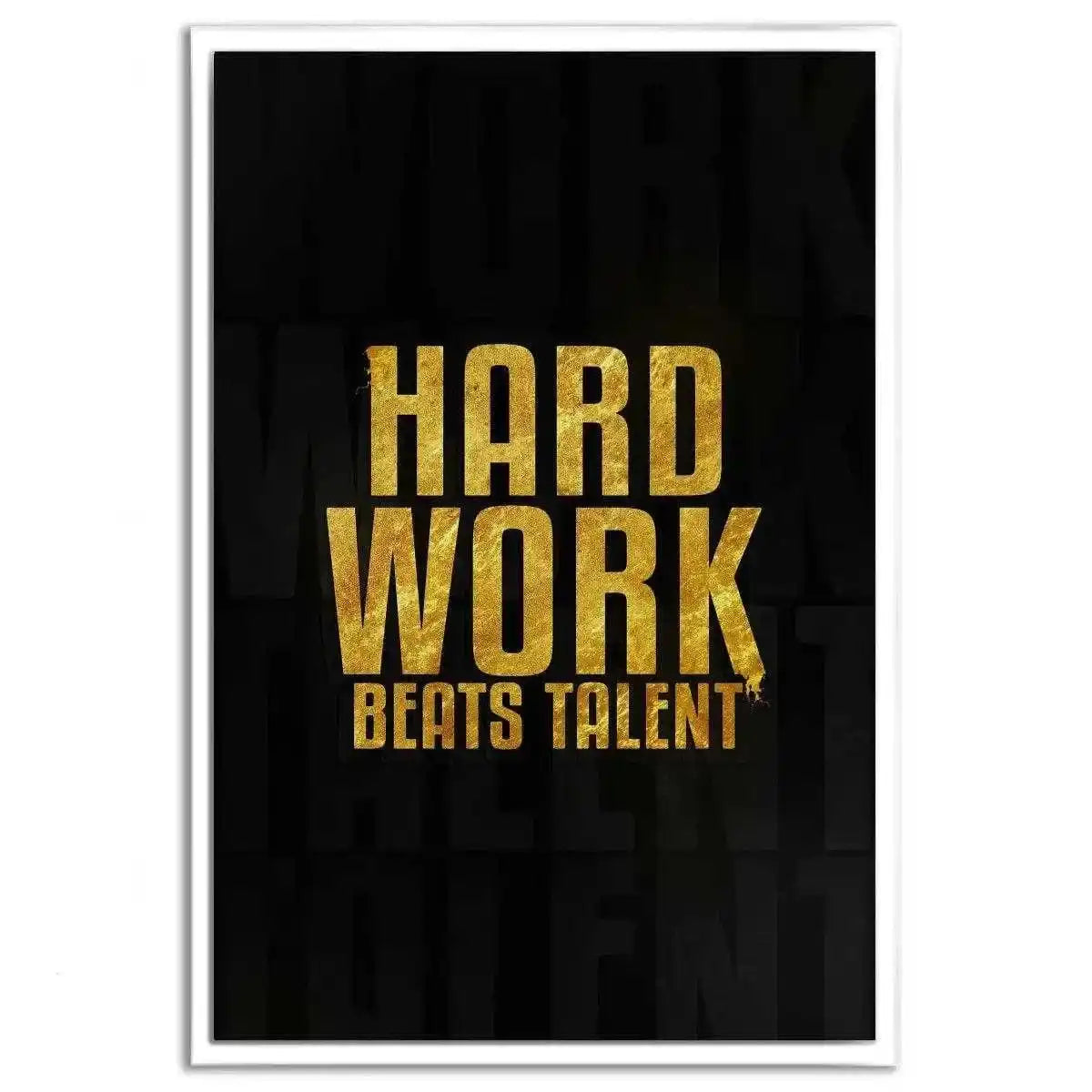 Hard Work Beats Talent - Leinwandbild Motivation by SimpleCanvas