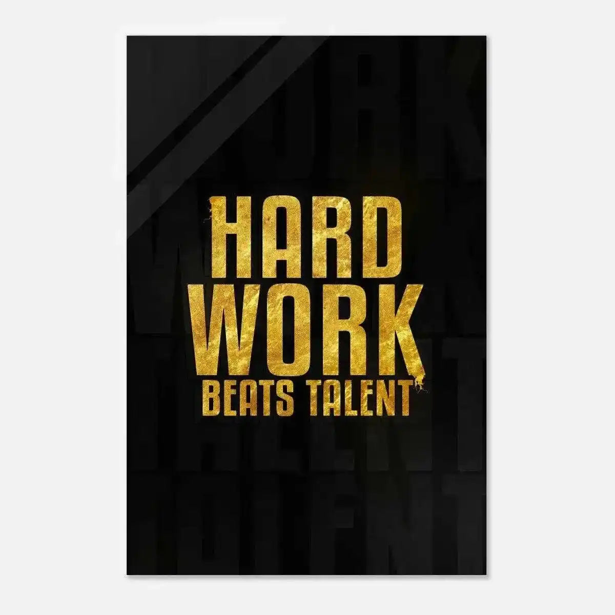 Hard Work Beats Talent - Leinwandbild Motivation by SimpleCanvas