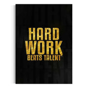 Hard Work Beats Talent - Leinwandbild Motivation by SimpleCanvas