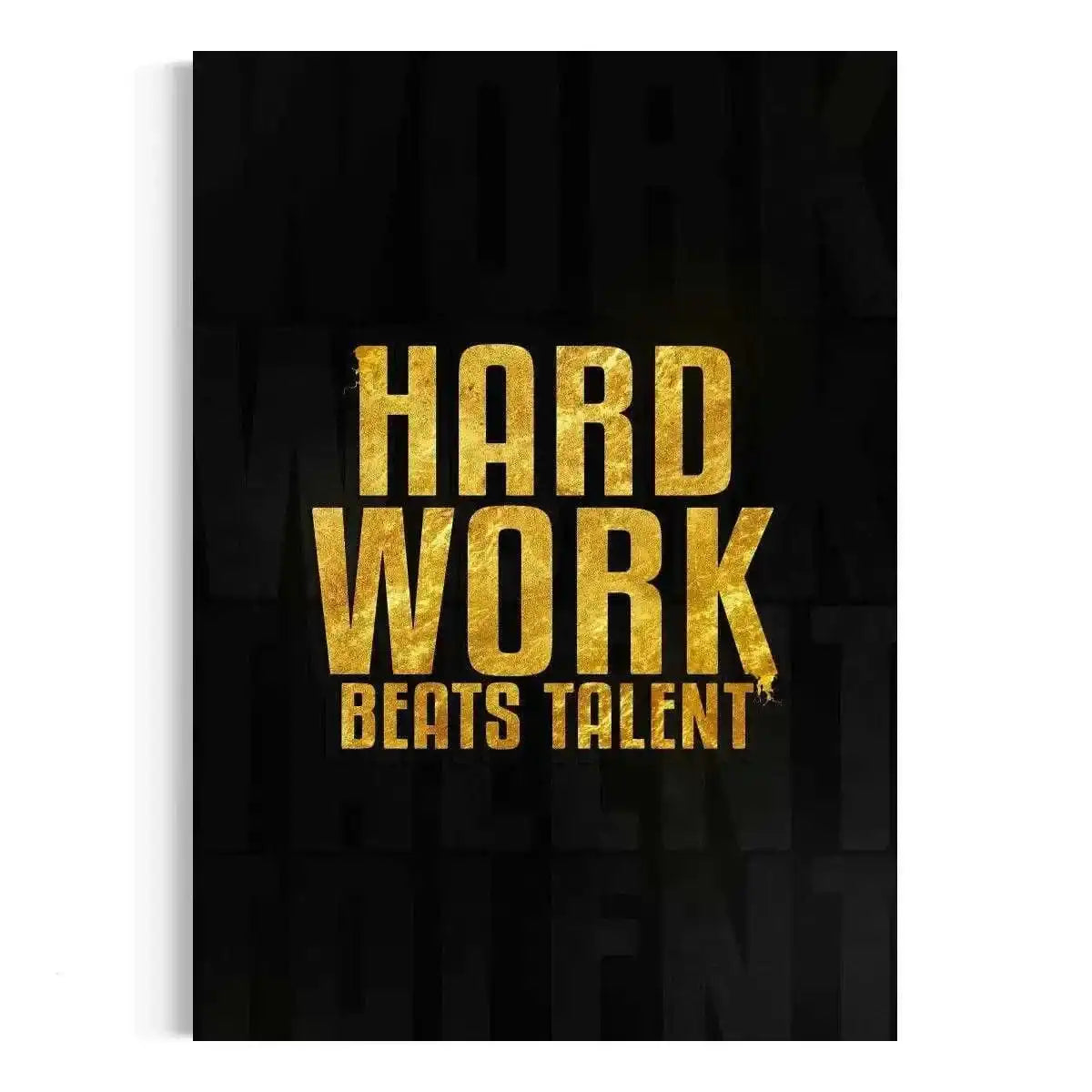 Hard Work Beats Talent - Leinwandbild Motivation by SimpleCanvas