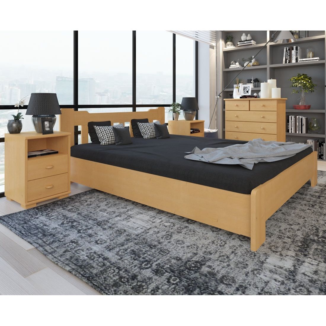 Leo Kieferbett mit Bettkasten | Massivholz | Naturholz | 100% Bio-Bett inkl. Lattenrost