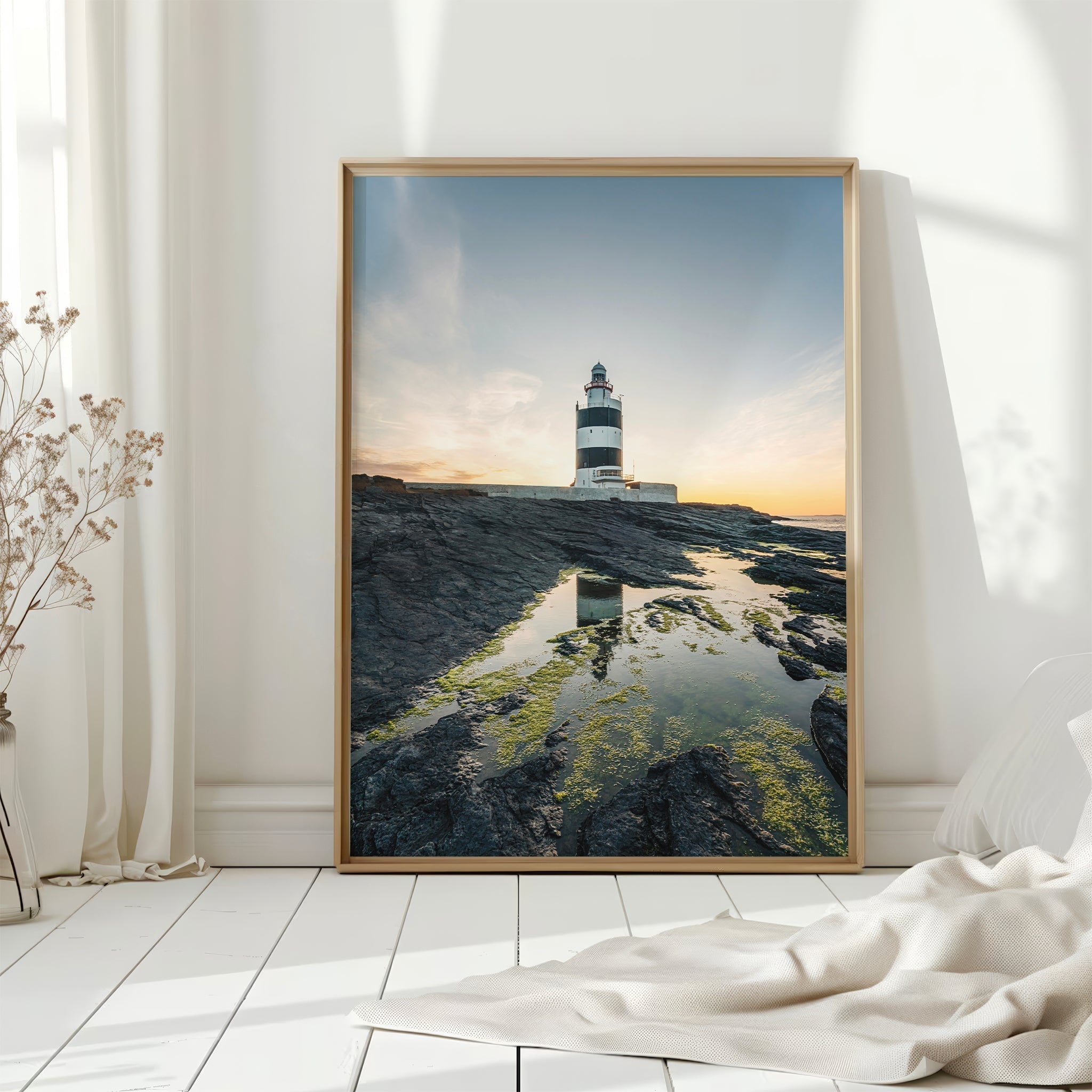 Hook Head Lighthouse at Sunset – Irish Coastal Wall Art Print