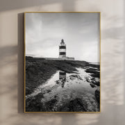Hook Head Lighthouse Reflection – Ireland Black & White Fine Art Print