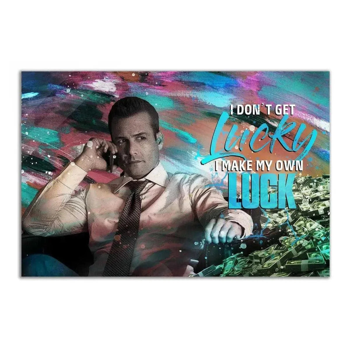 I make my own luck - Leinwandbild Motivation by SimpleCanvas