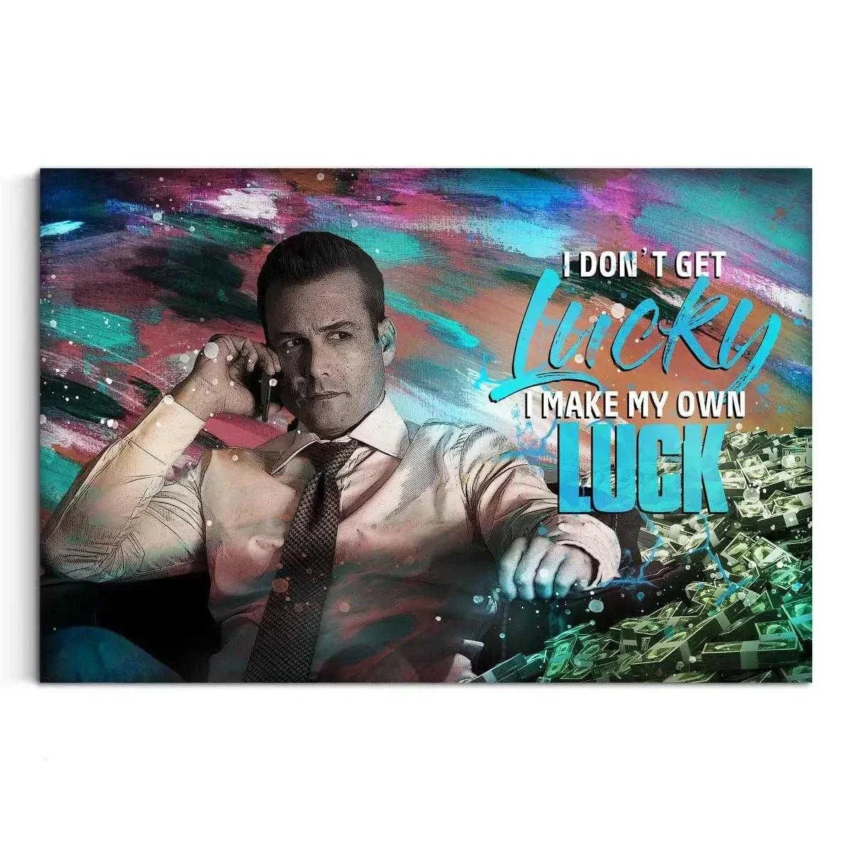 I make my own luck - Leinwandbild Motivation by SimpleCanvas