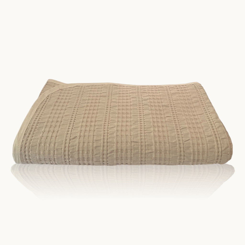 Waffelmuster Tagesdecke Aus Baumwolle Piqué Giza Ägyptische Baumwolle Hochwertige Tagesdecke