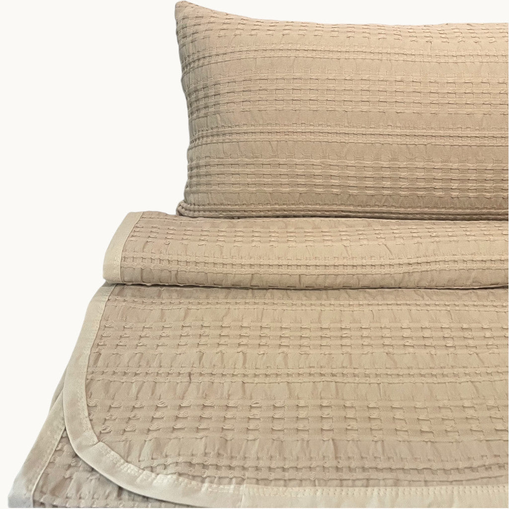 Waffelmuster Tagesdecke Aus Baumwolle Piqué Giza Ägyptische Baumwolle Hochwertige Tagesdecke