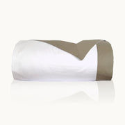 Eklipse Baumwolle Satin Deckenbezug 100 Prozent Ägyptischer Baumwolle 600 Fadendichte Weiß Mit Farbigem Randdesign