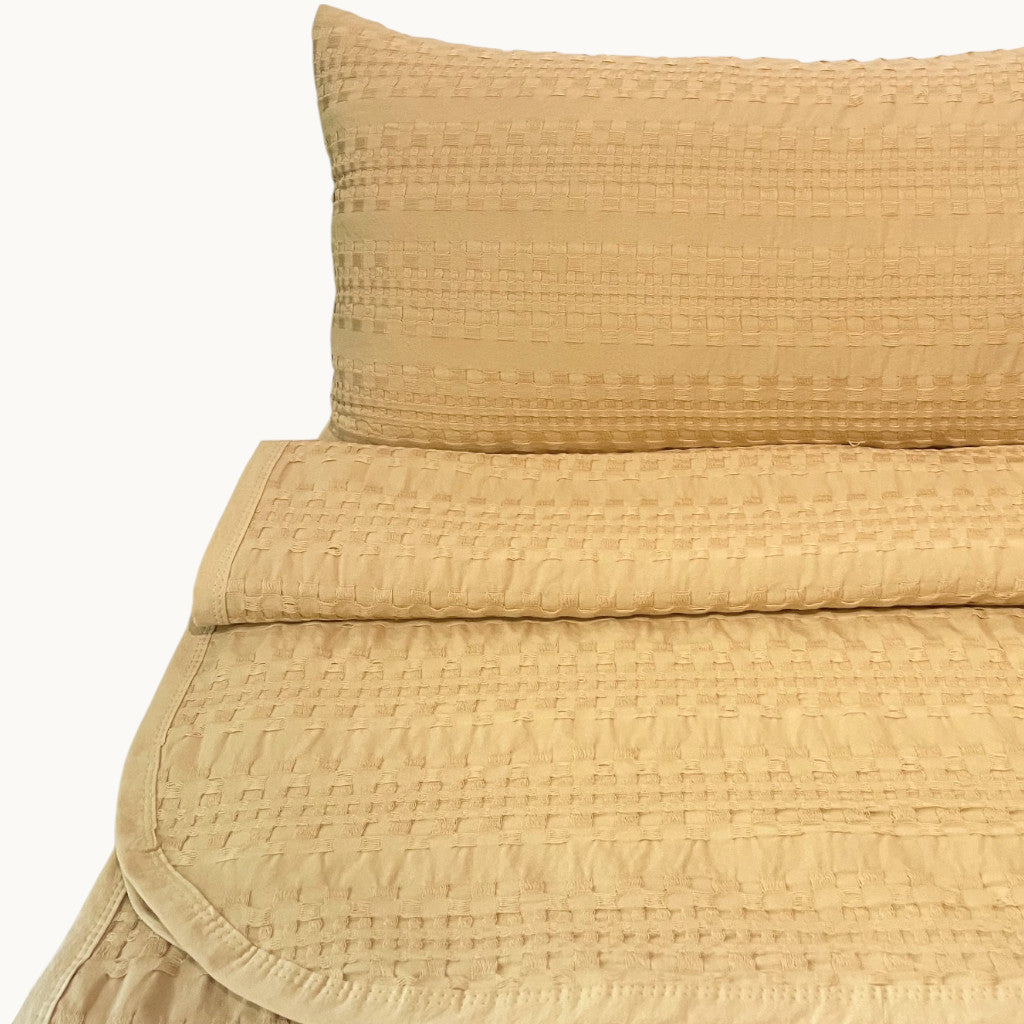 Waffelmuster Tagesdecke Aus Baumwolle Piqué Giza Ägyptische Baumwolle Hochwertige Tagesdecke