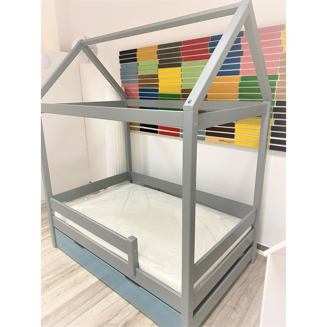 Bettkasten Solis Kinderbett - Hausbett | Massivholz | Naturholz | 100% Bio-Bett