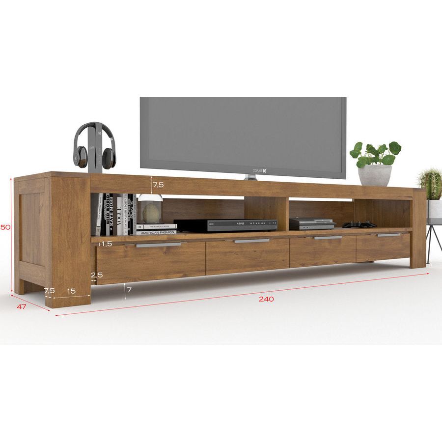 ROBOSTO TV-Sideboard/Longboard Massivholz Kommode